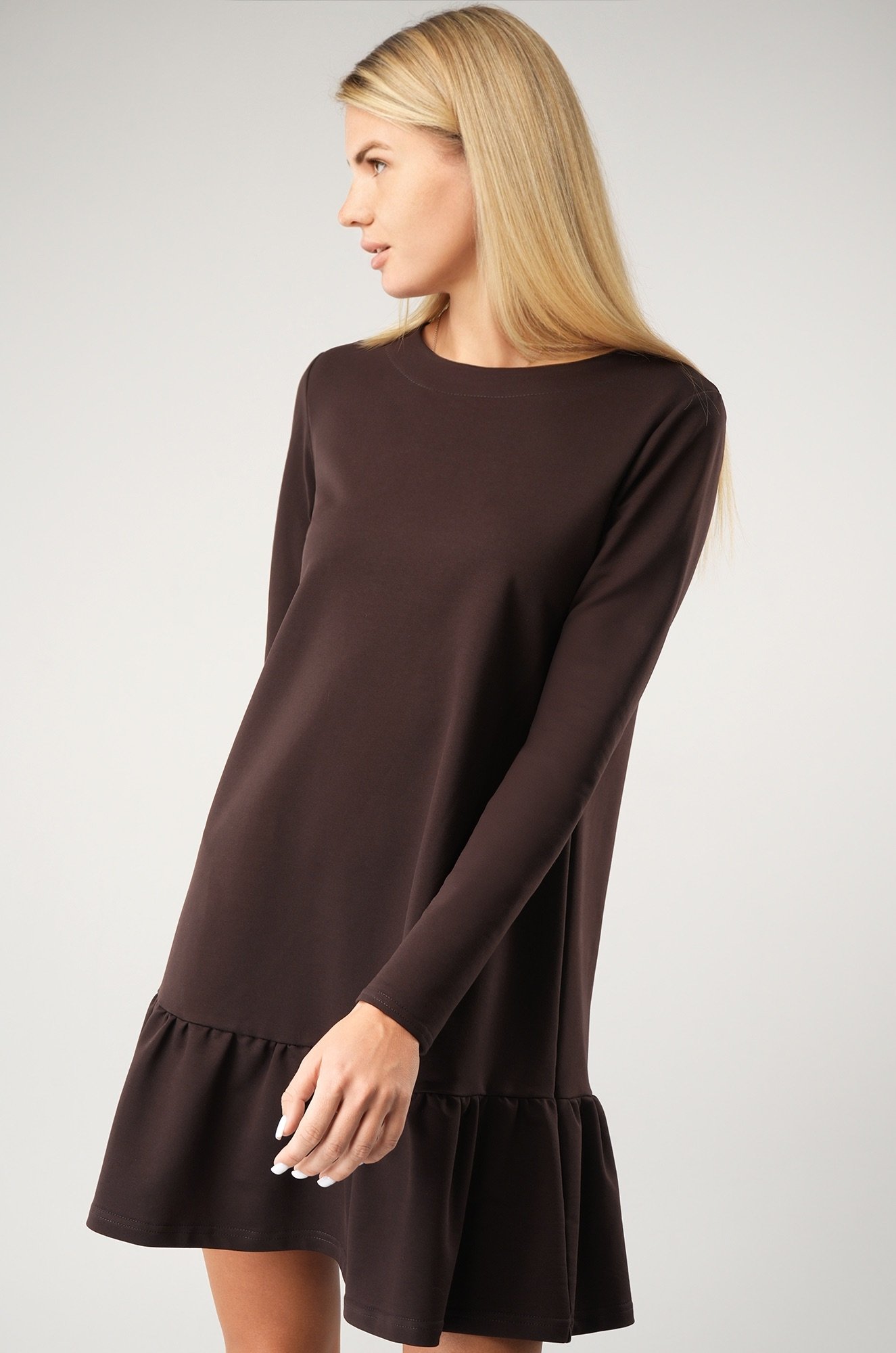 Женское платье - трапеция из футера Happyfox