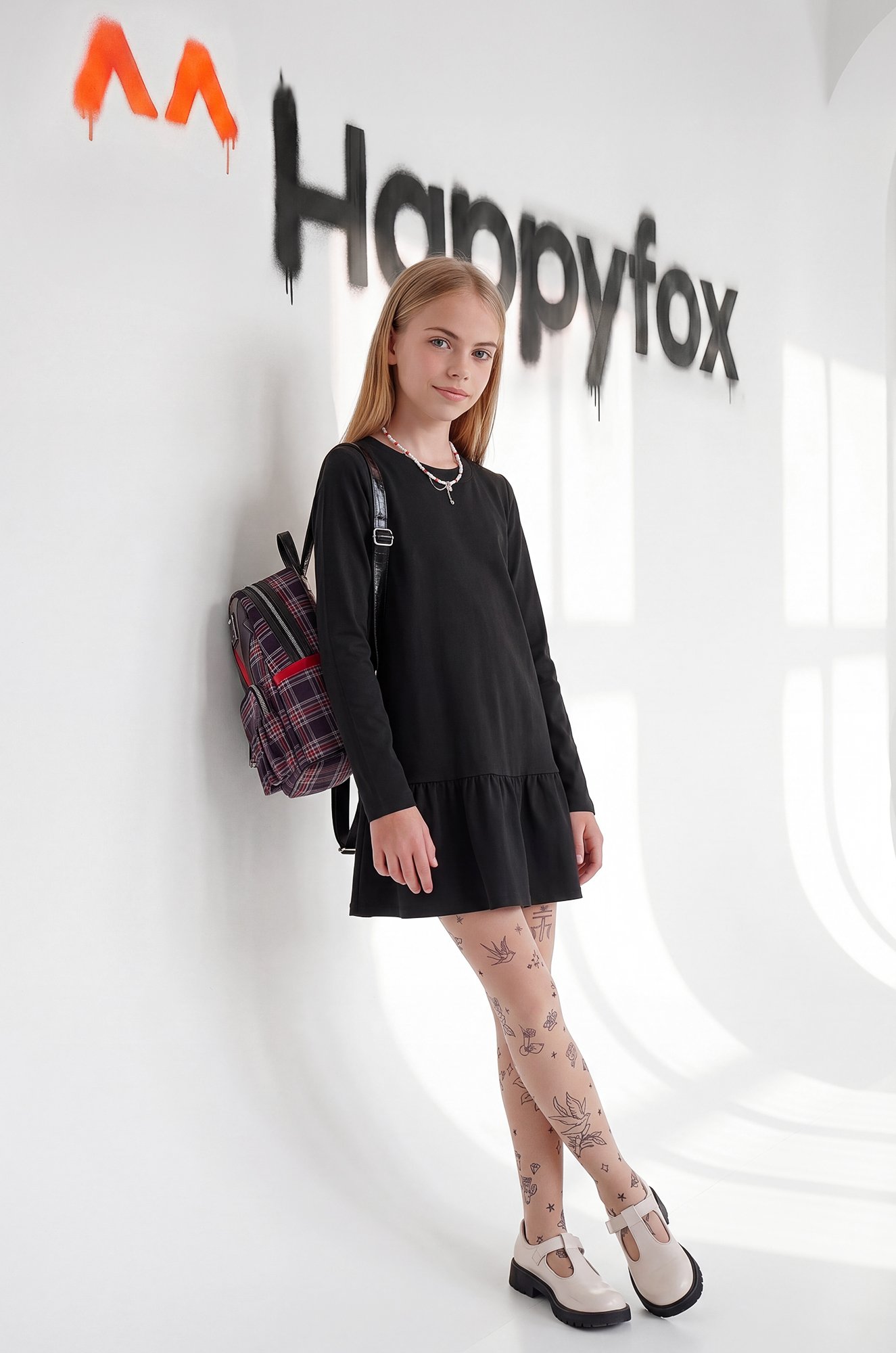 Платье из футера для девочки Happyfox