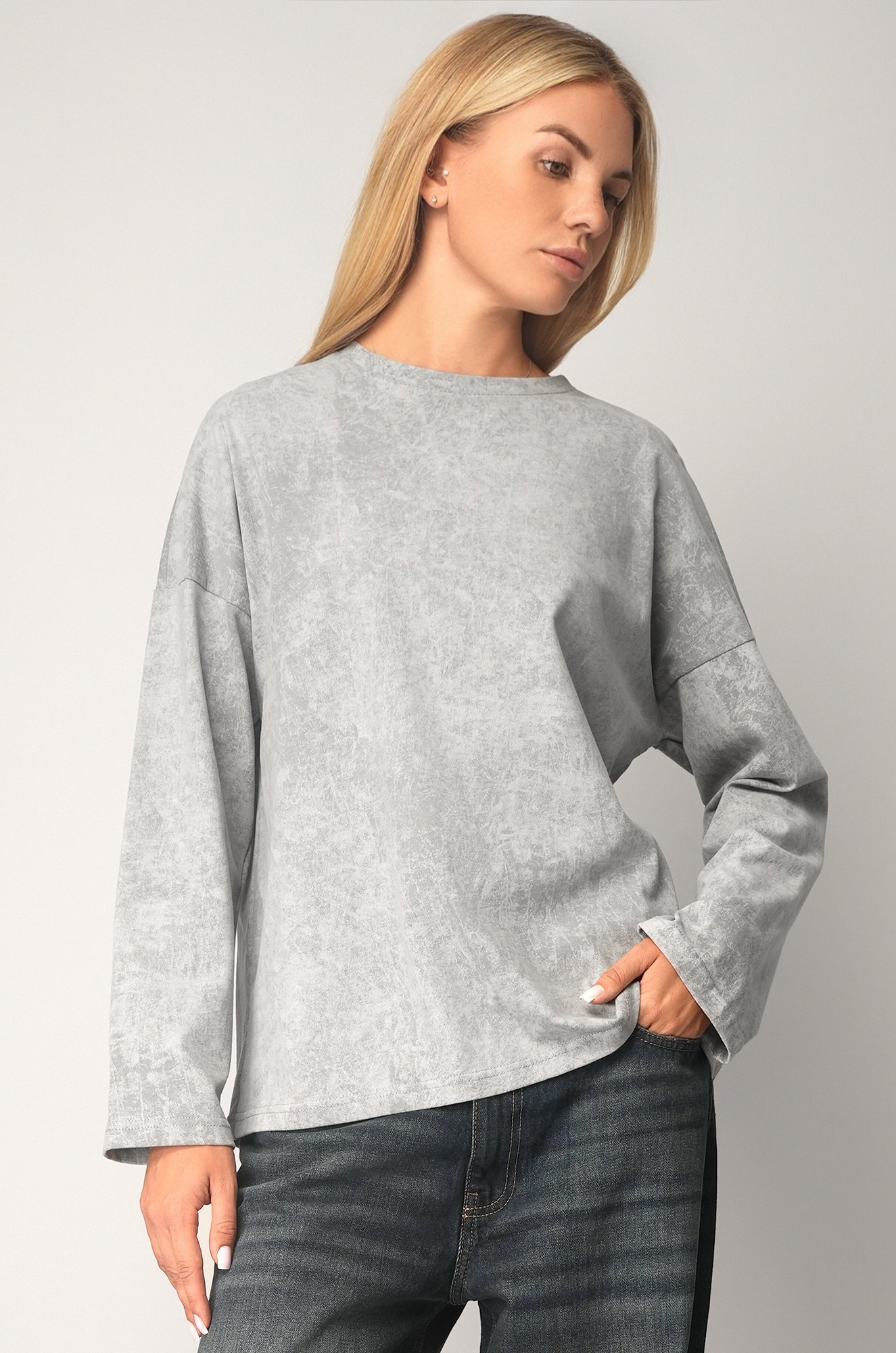 Женский лонгслив оверсайз Happyfox