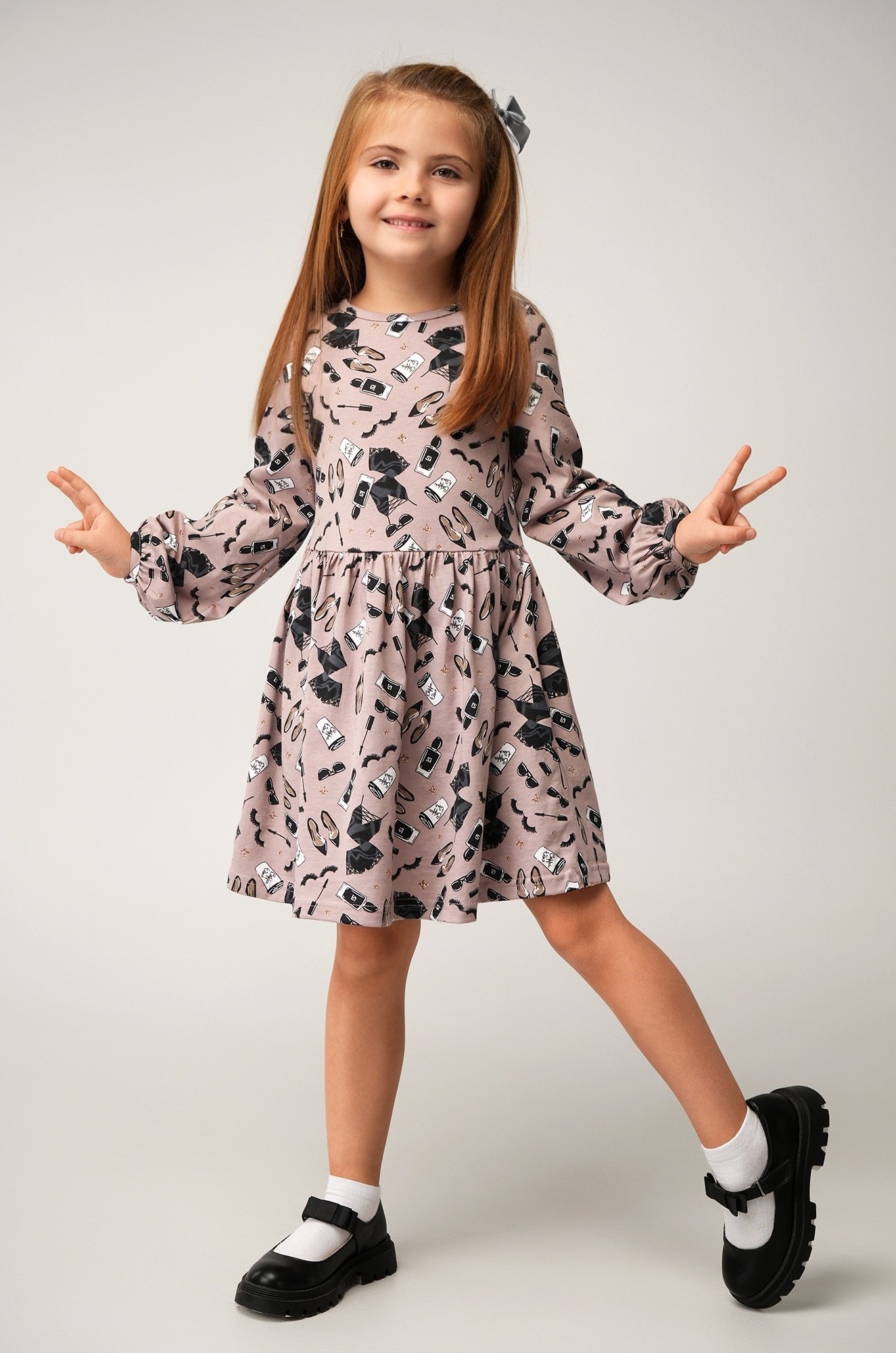 Хлопковое платье для девочки Happyfox