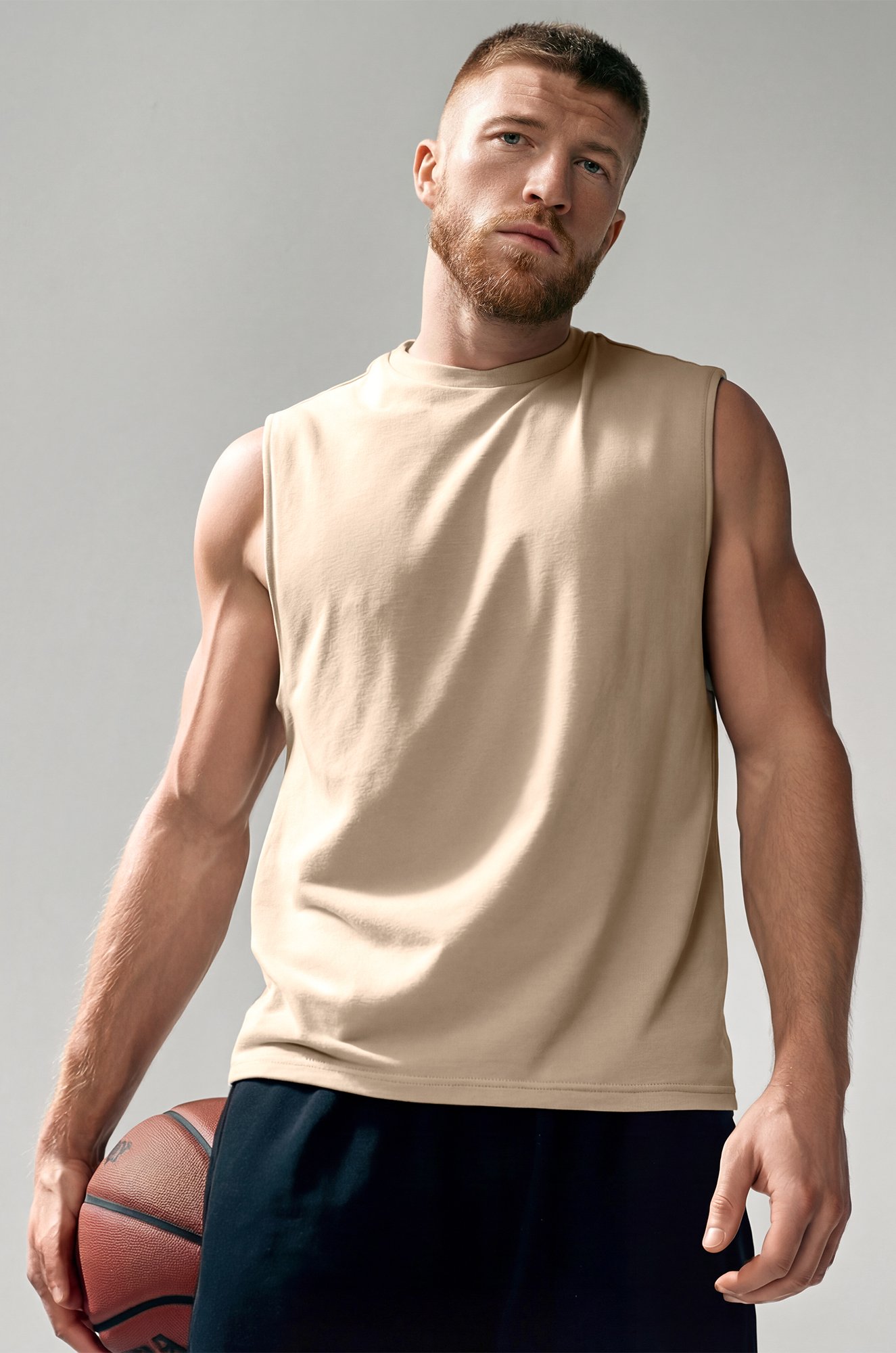 Мужская футболка оверсайз без рукавов Happyfox