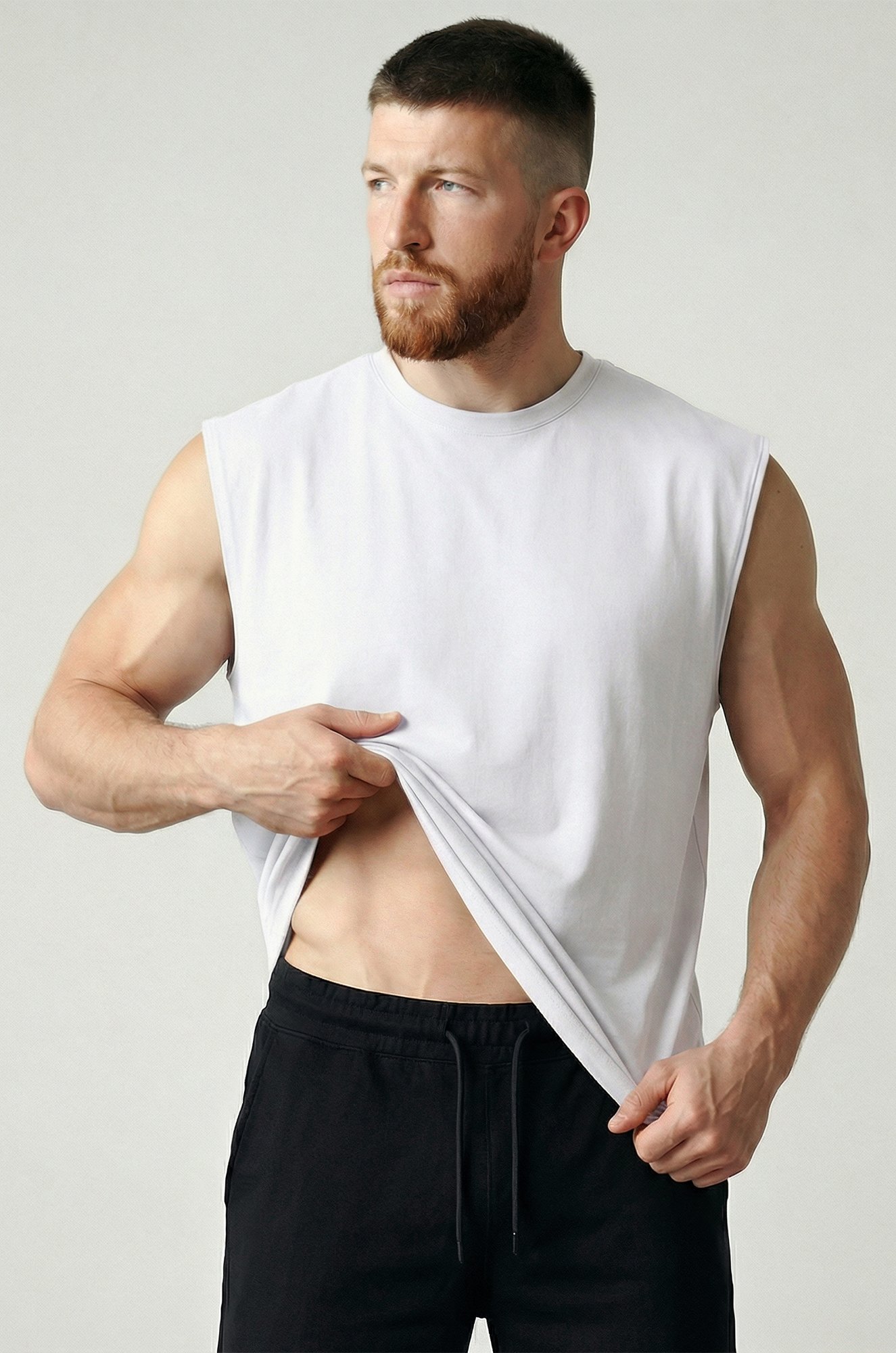 Мужская футболка оверсайз без рукавов Happyfox