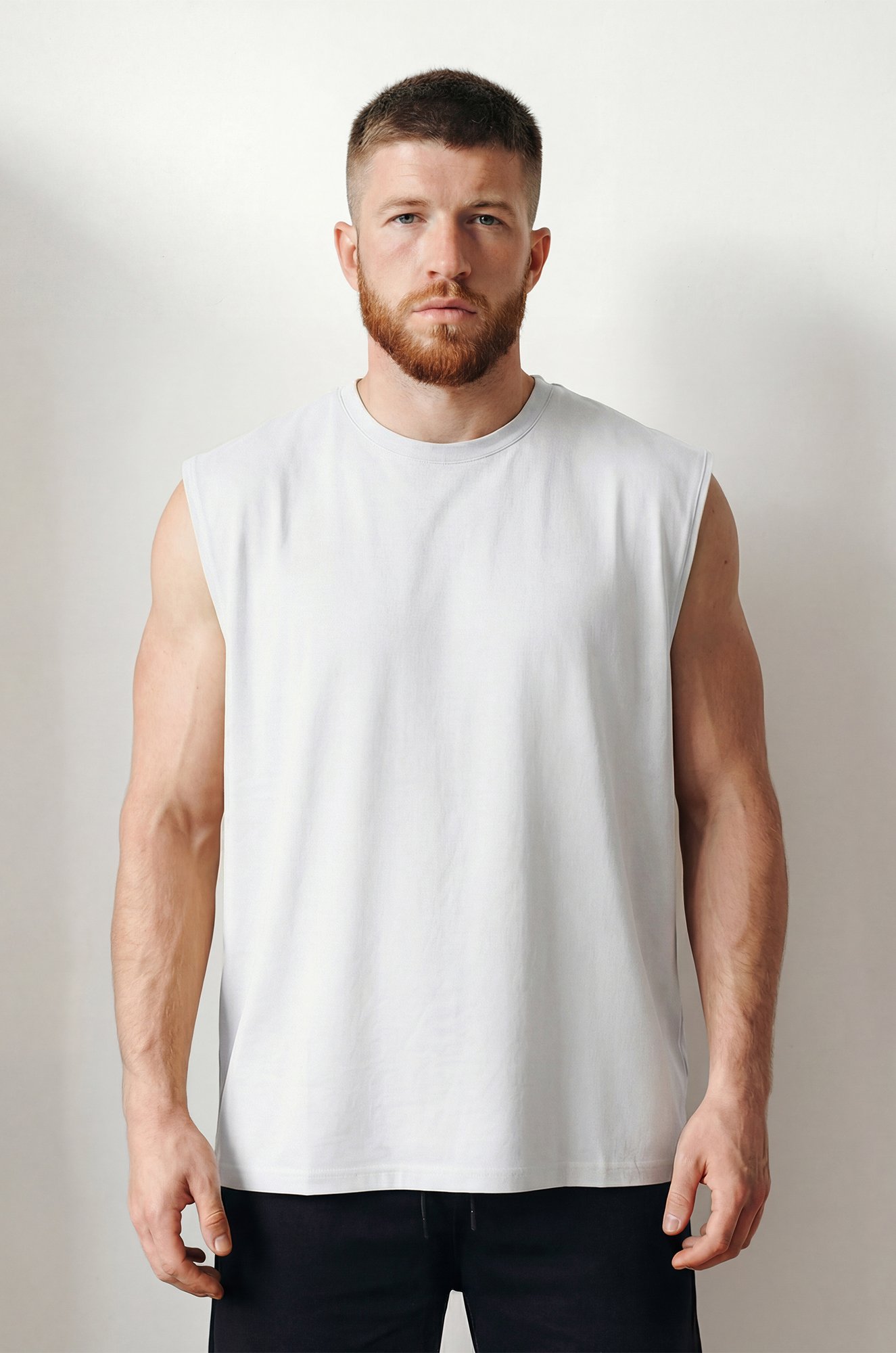 Мужская футболка оверсайз без рукавов Happyfox