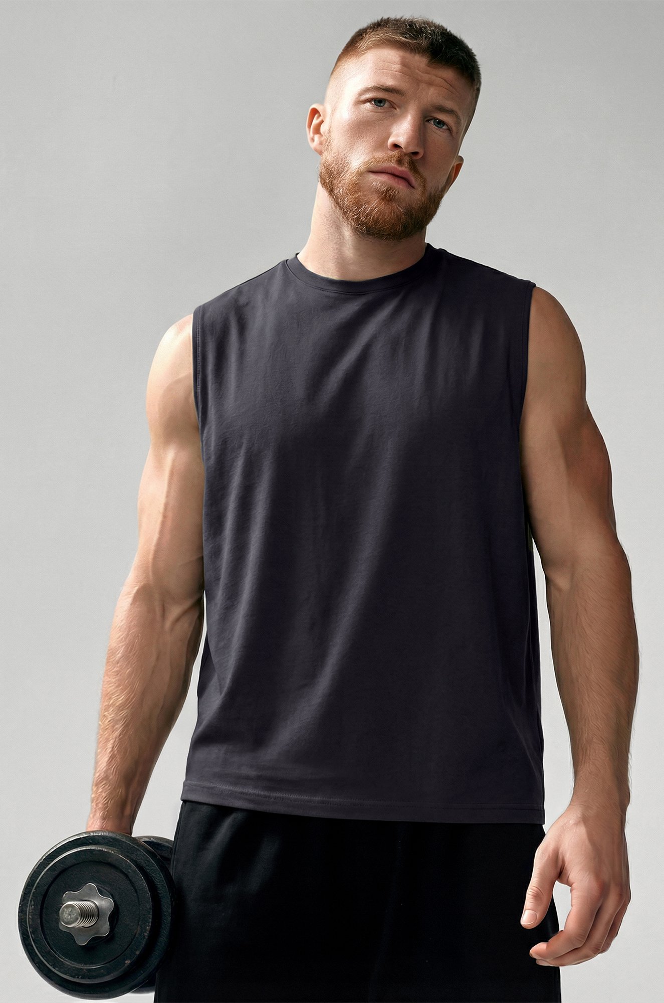 Мужская футболка оверсайз без рукавов Happyfox