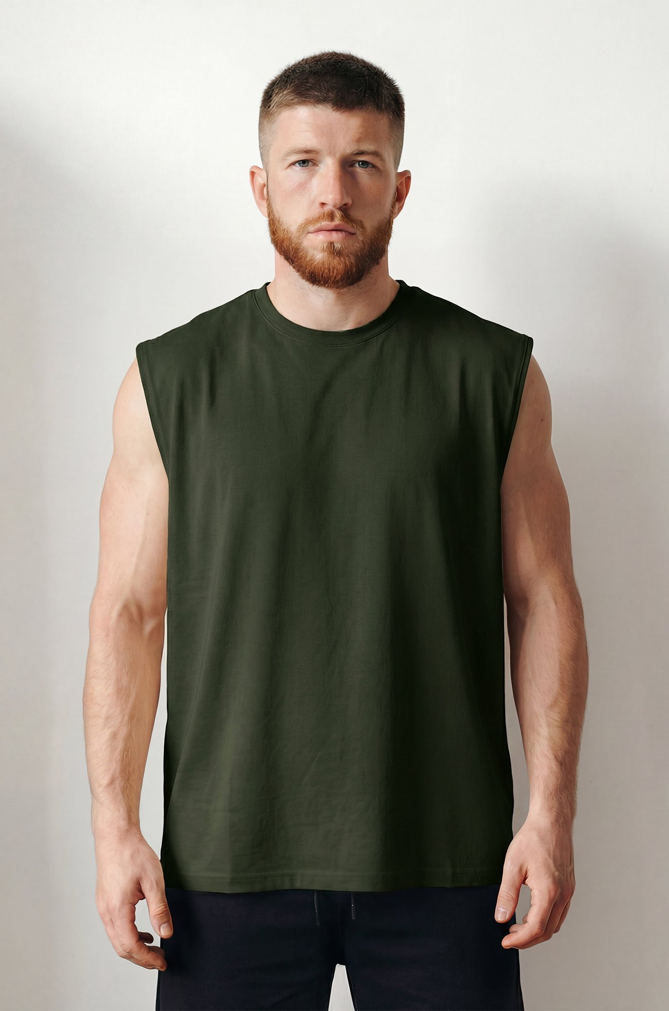 Мужская футболка оверсайз без рукавов Happyfox