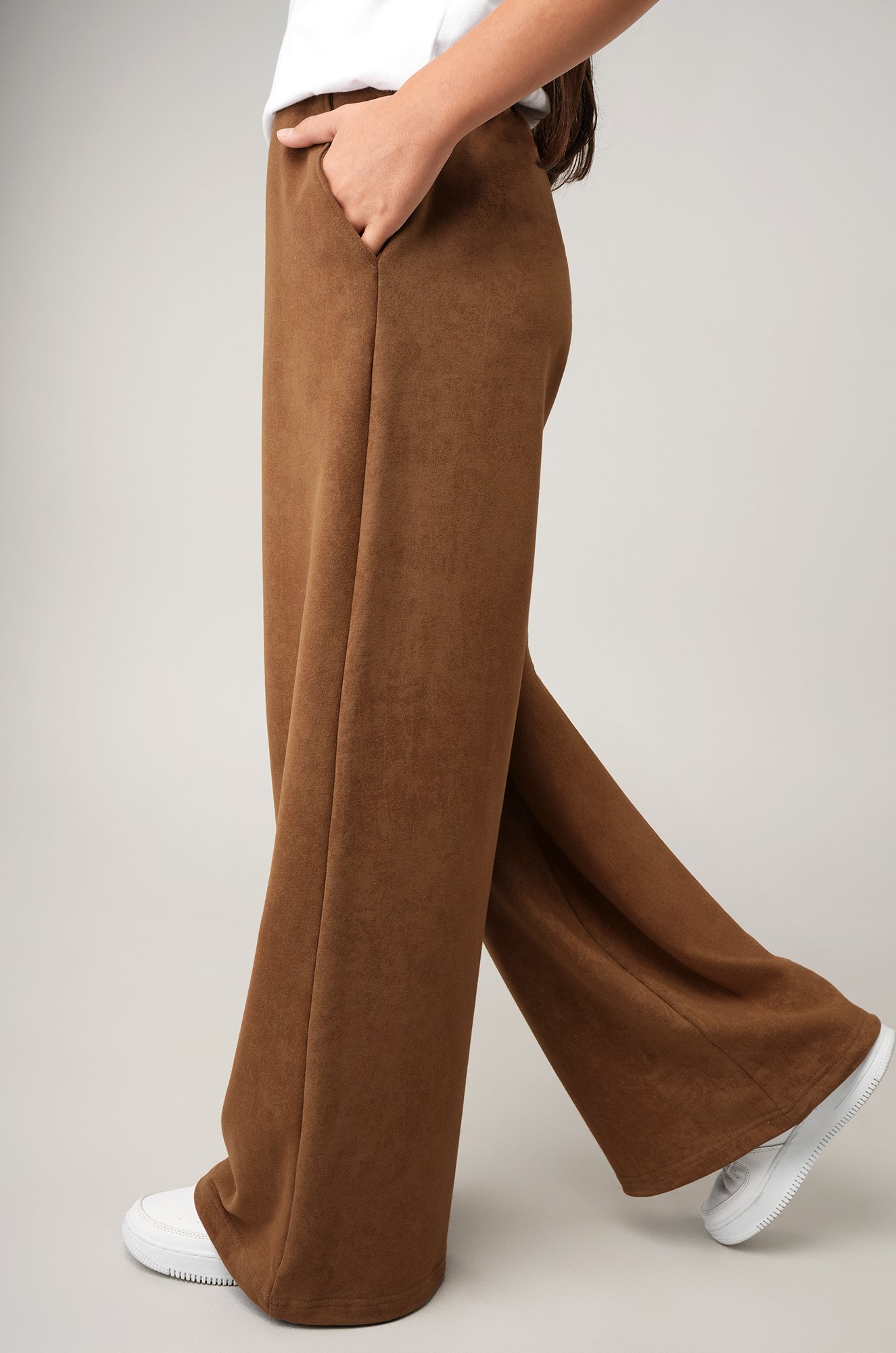 Брюки палаццо из футера для девочки Happyfox