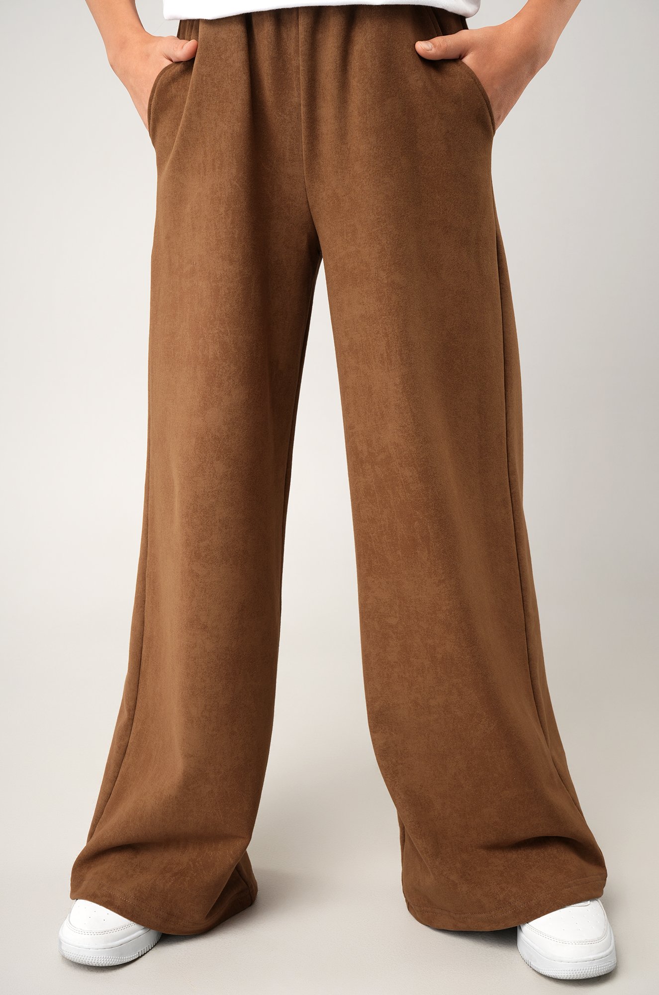 Брюки палаццо из футера для девочки Happyfox