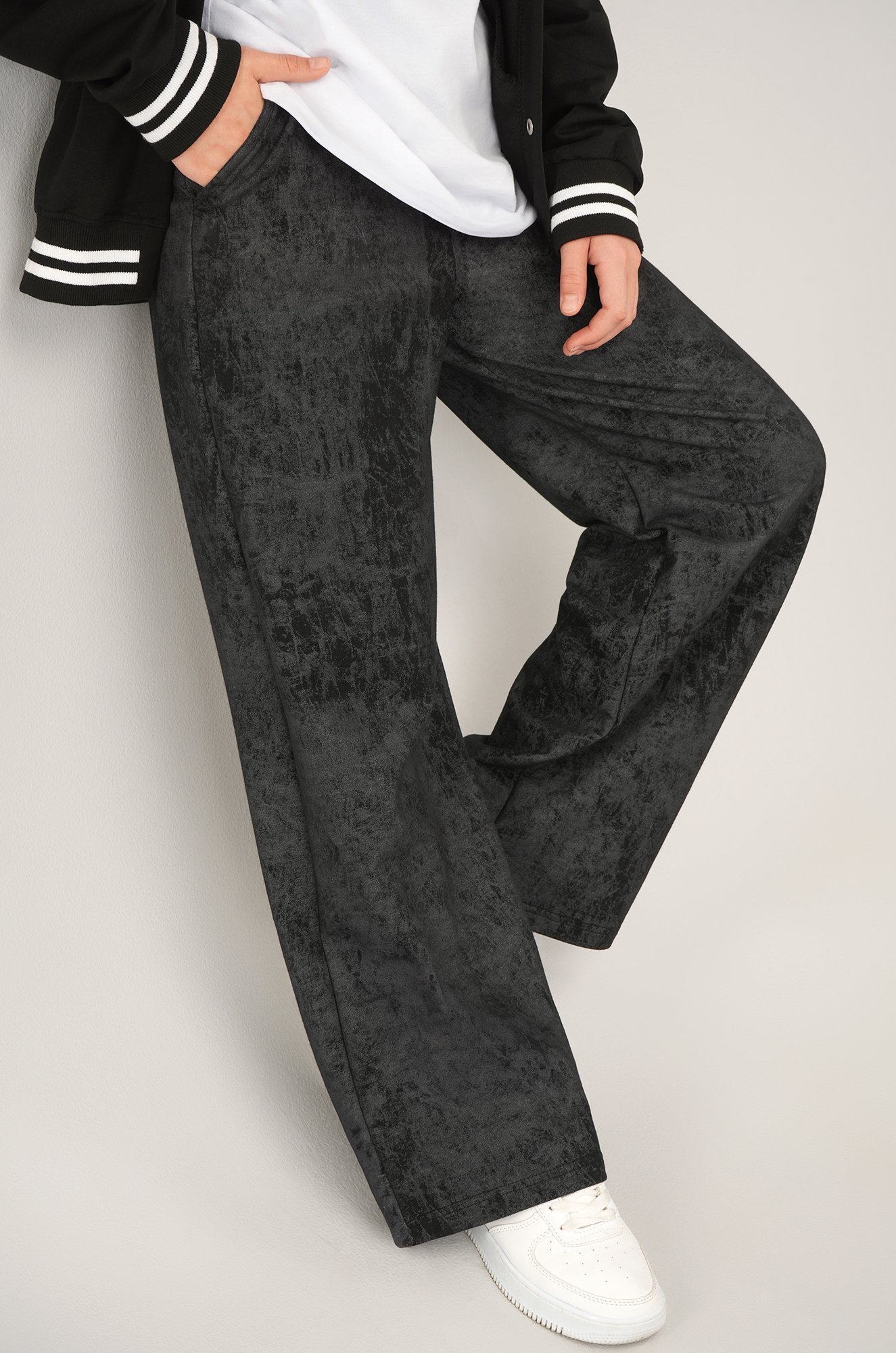 Брюки палаццо из футера для девочки Happyfox