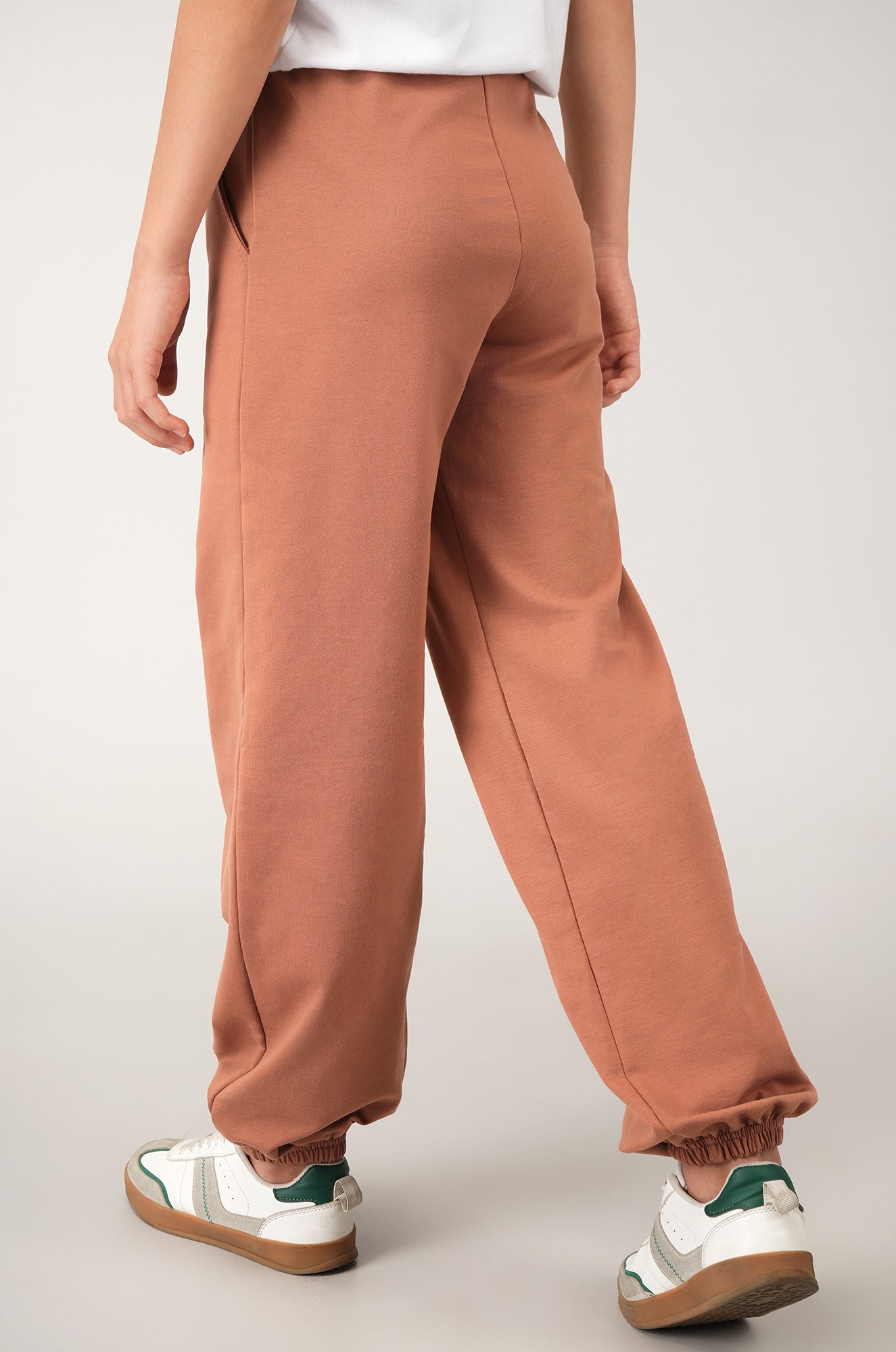 Брюки джоггеры из футера для девочки Happyfox