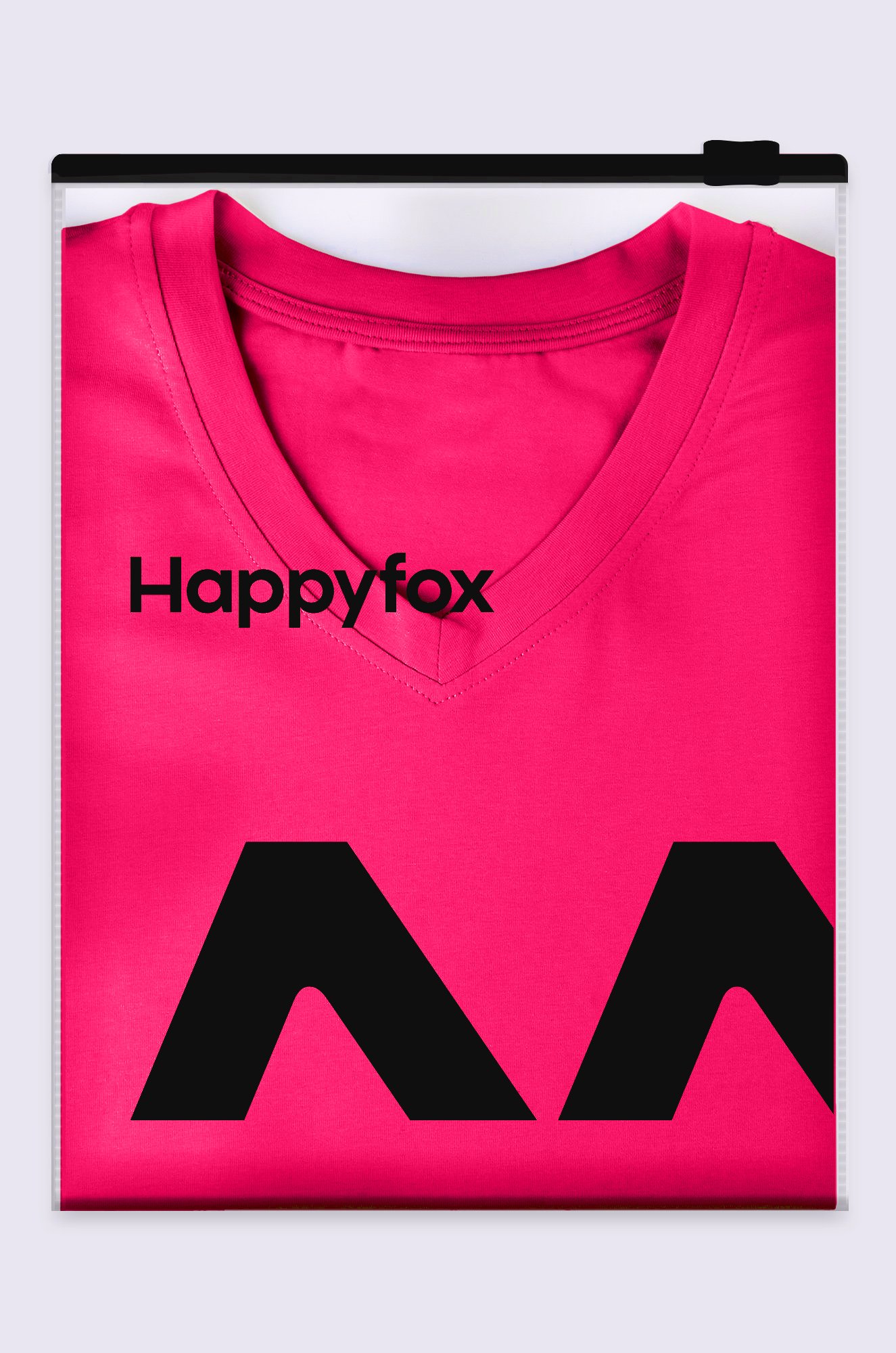 Женская футболка оверсайз с V-вырезом Happyfox