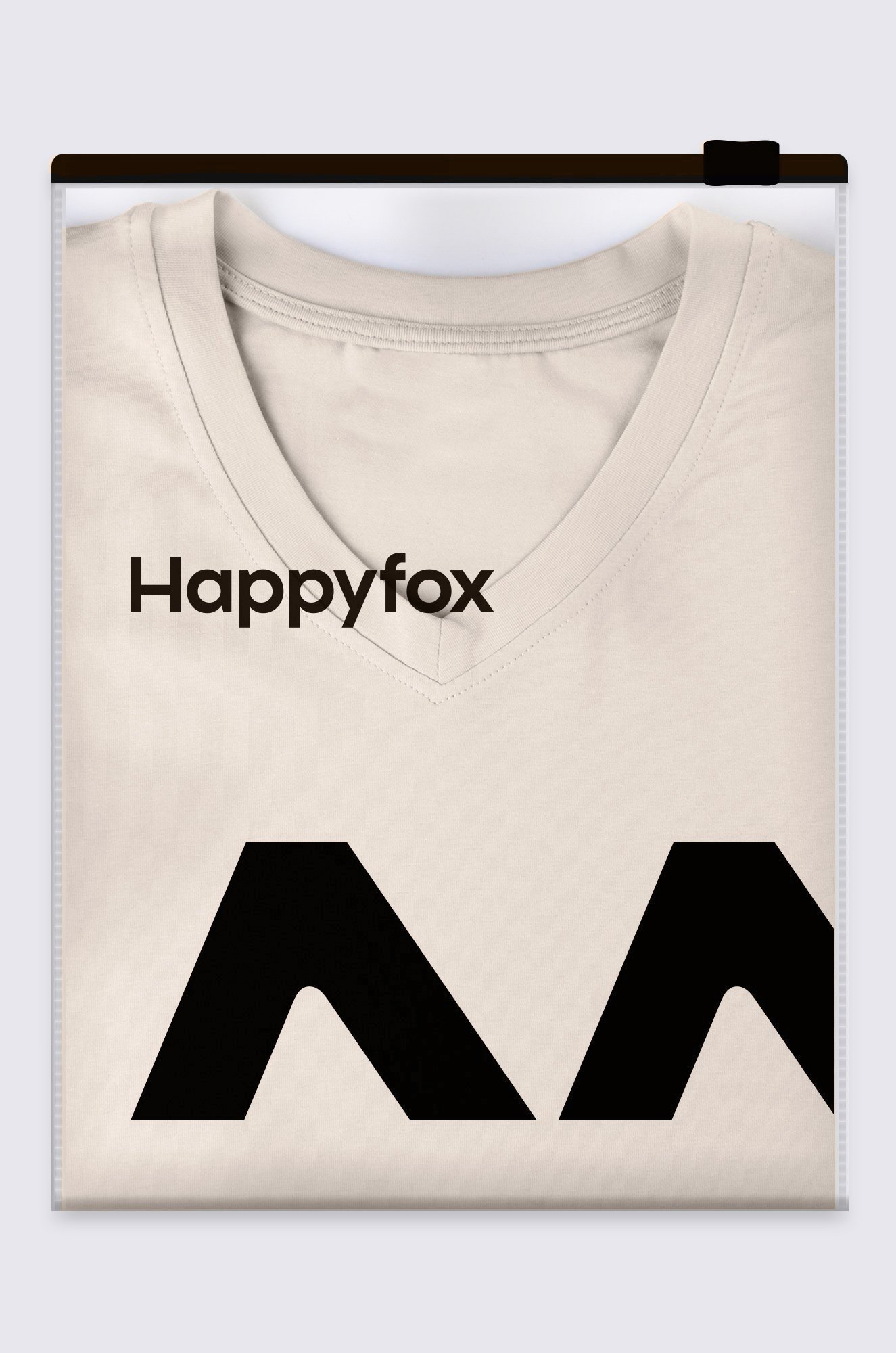 Женская футболка оверсайз с V-вырезом Happyfox