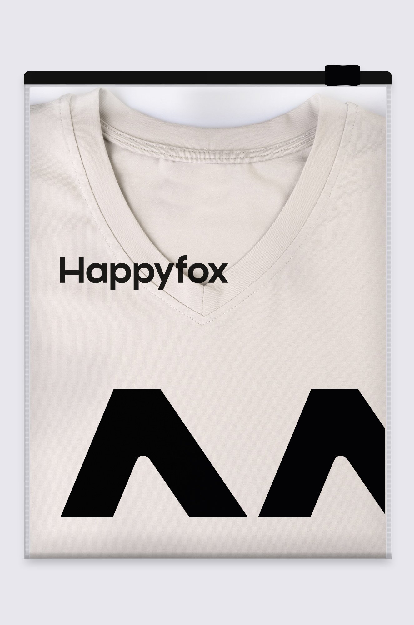 Женская футболка оверсайз с V-вырезом Happy Fox