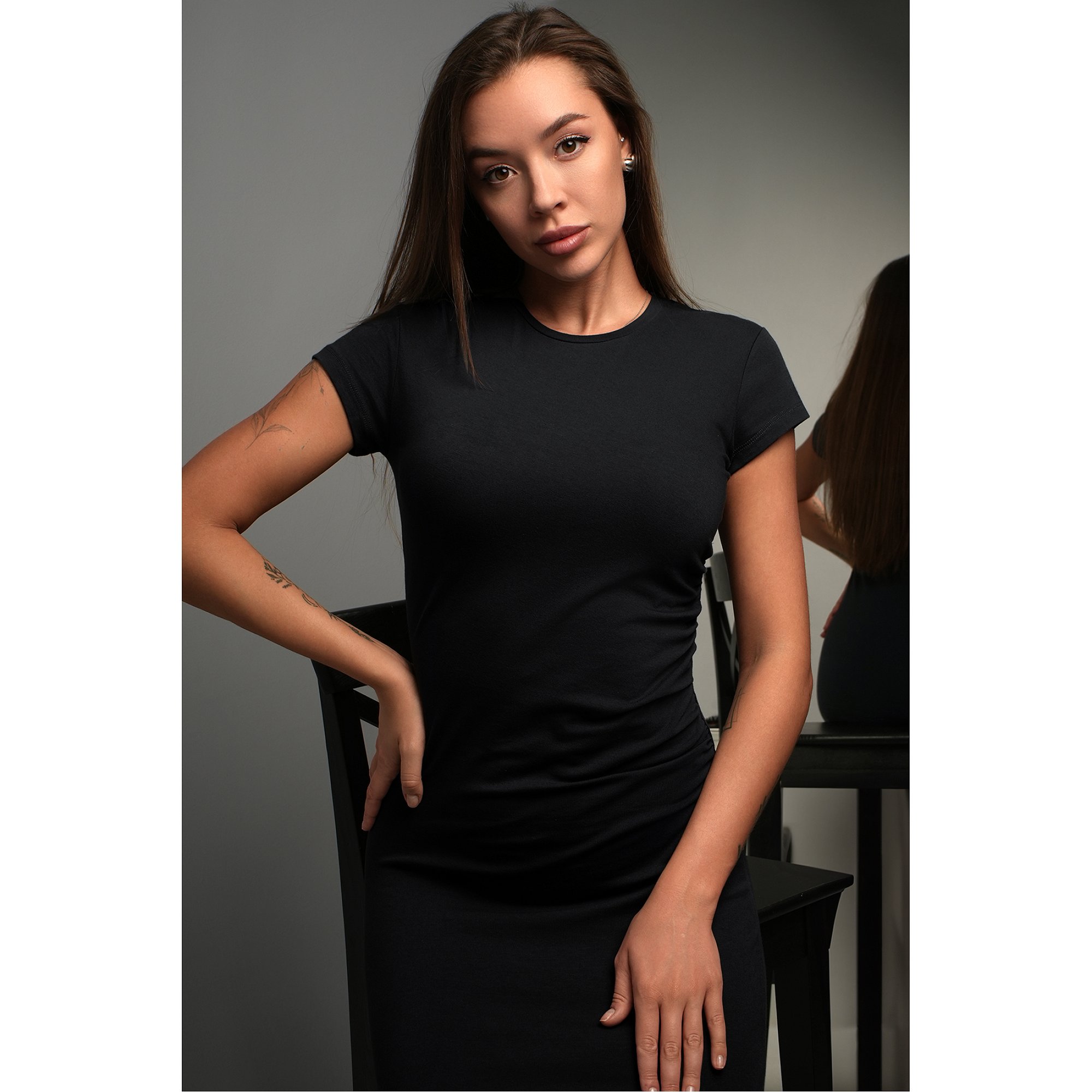 Женское облегающее платье с разрезом Happyfox