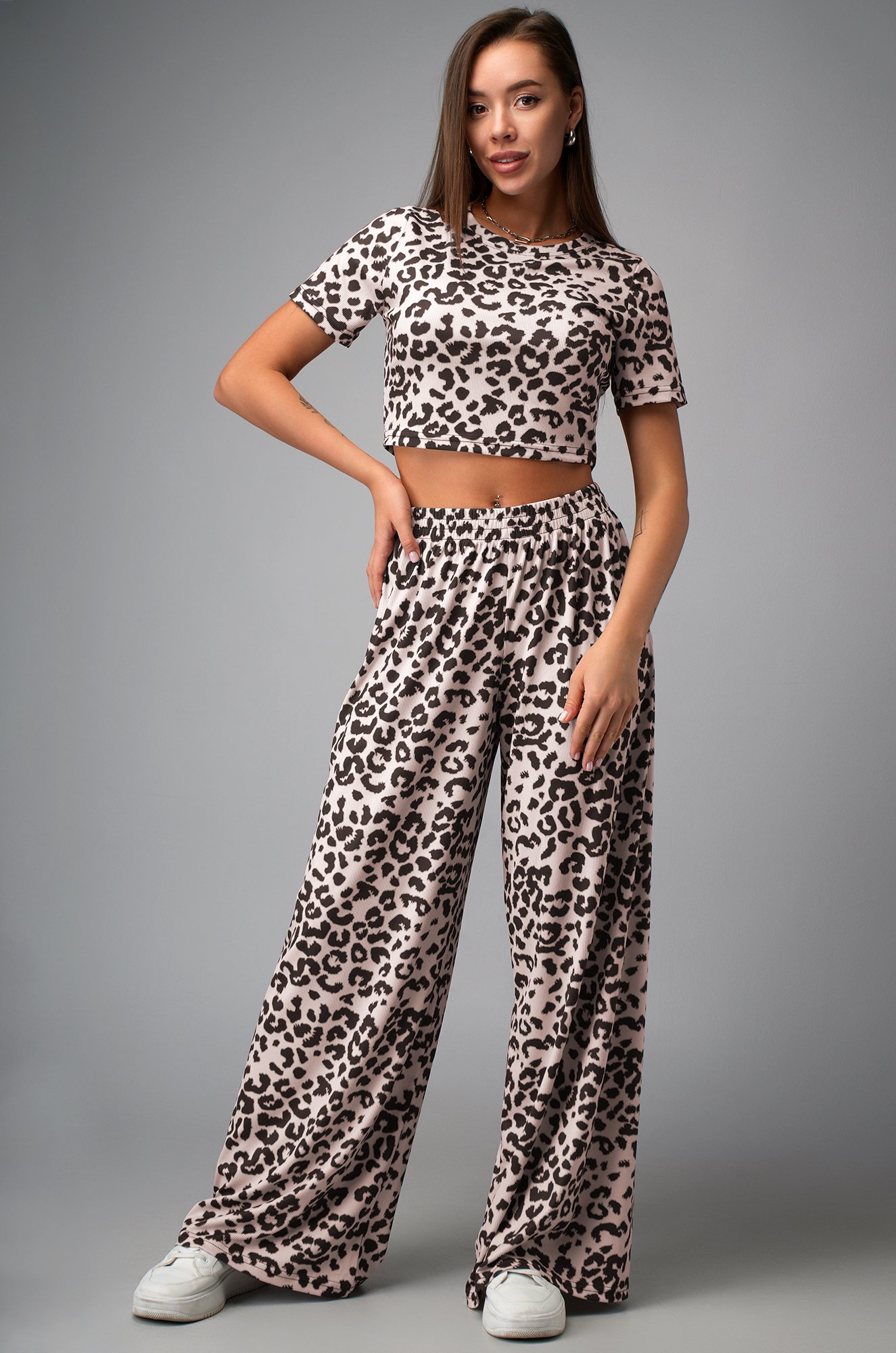 Женский летний костюм в рубчик Happyfox