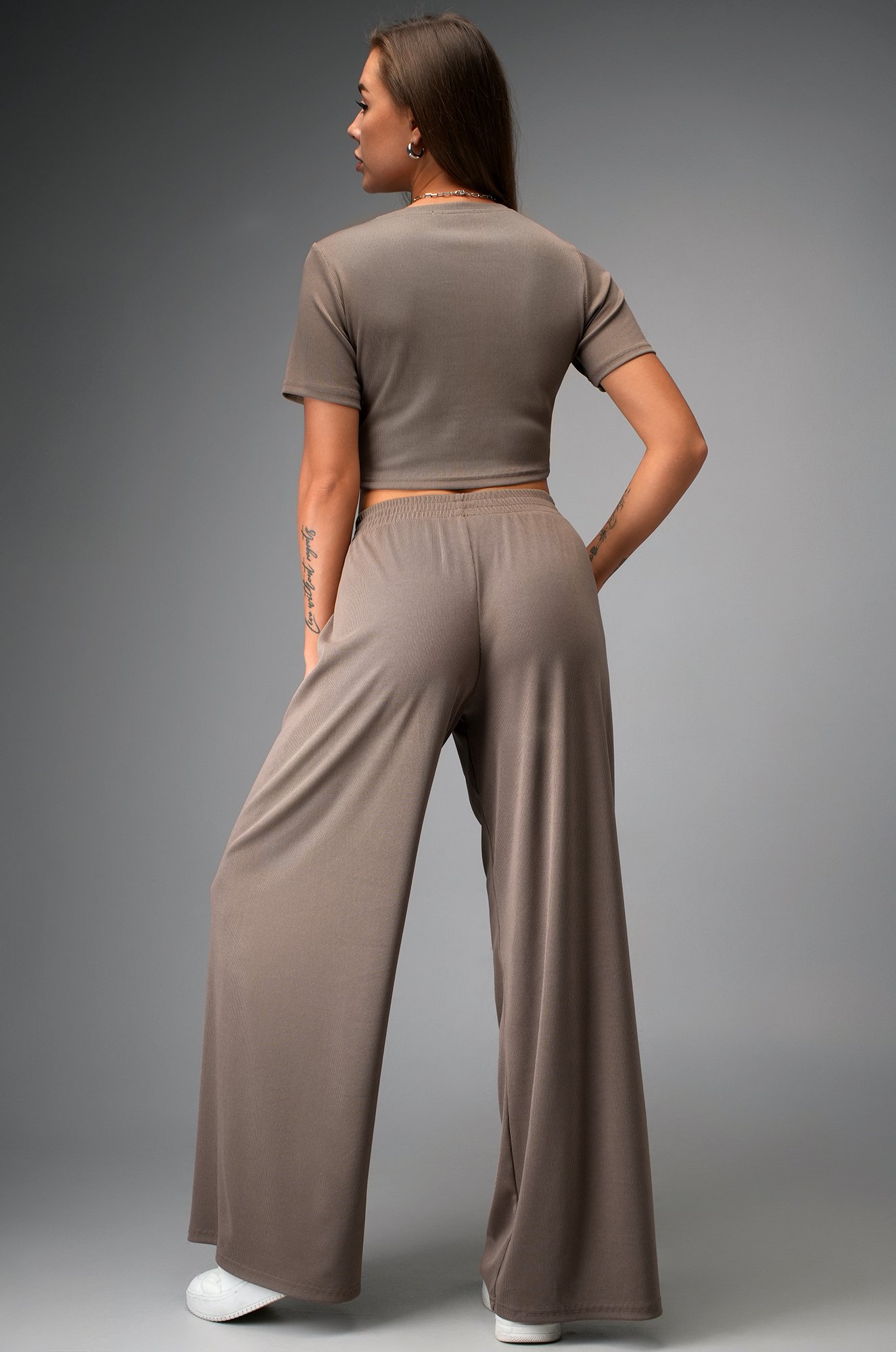 Женский летний костюм в рубчик Happyfox