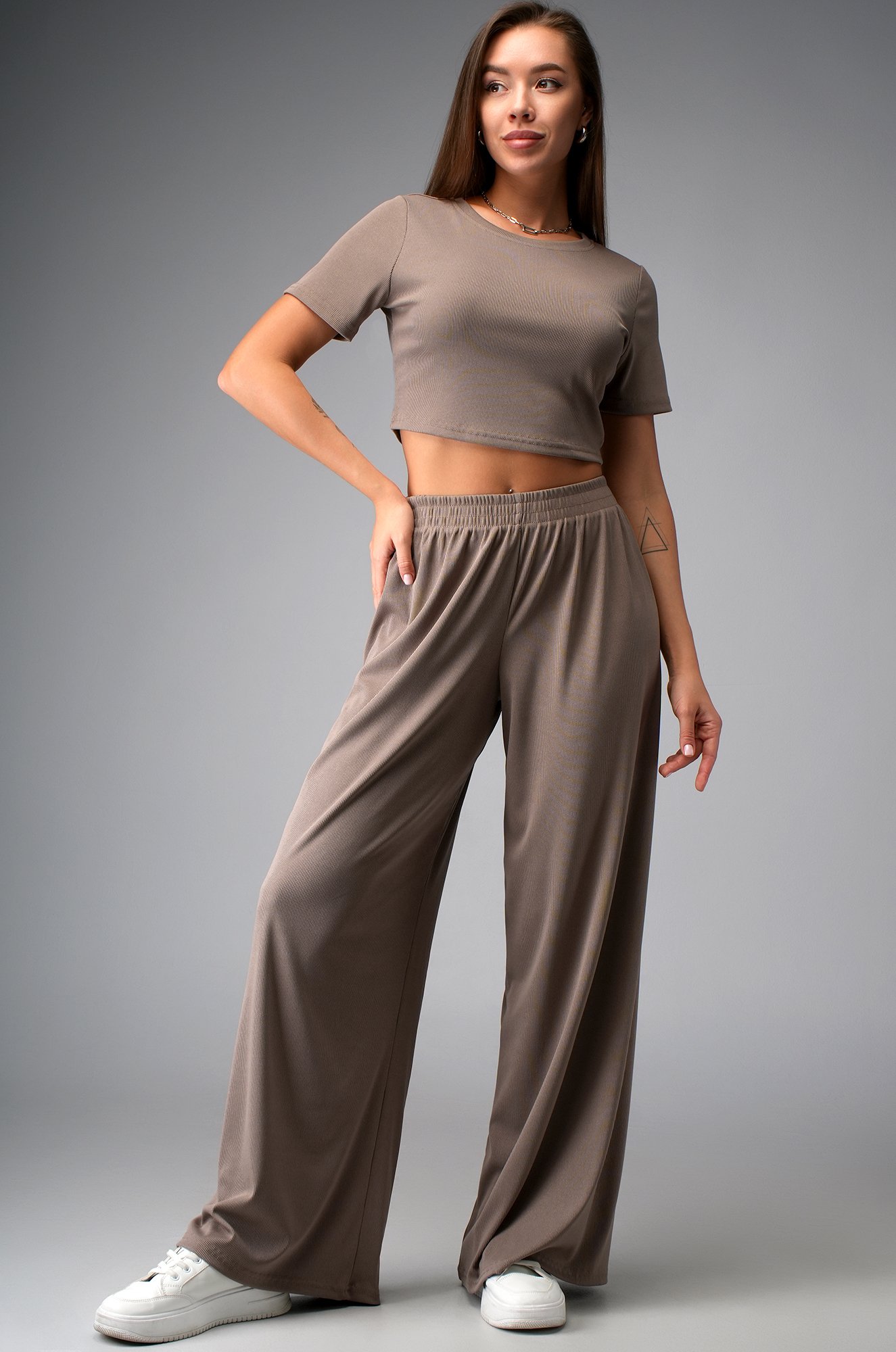 Женский летний костюм в рубчик Happyfox