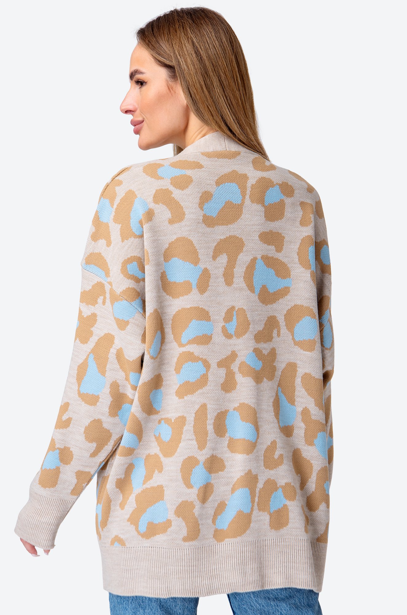 Joa leopard cardigan hotsell