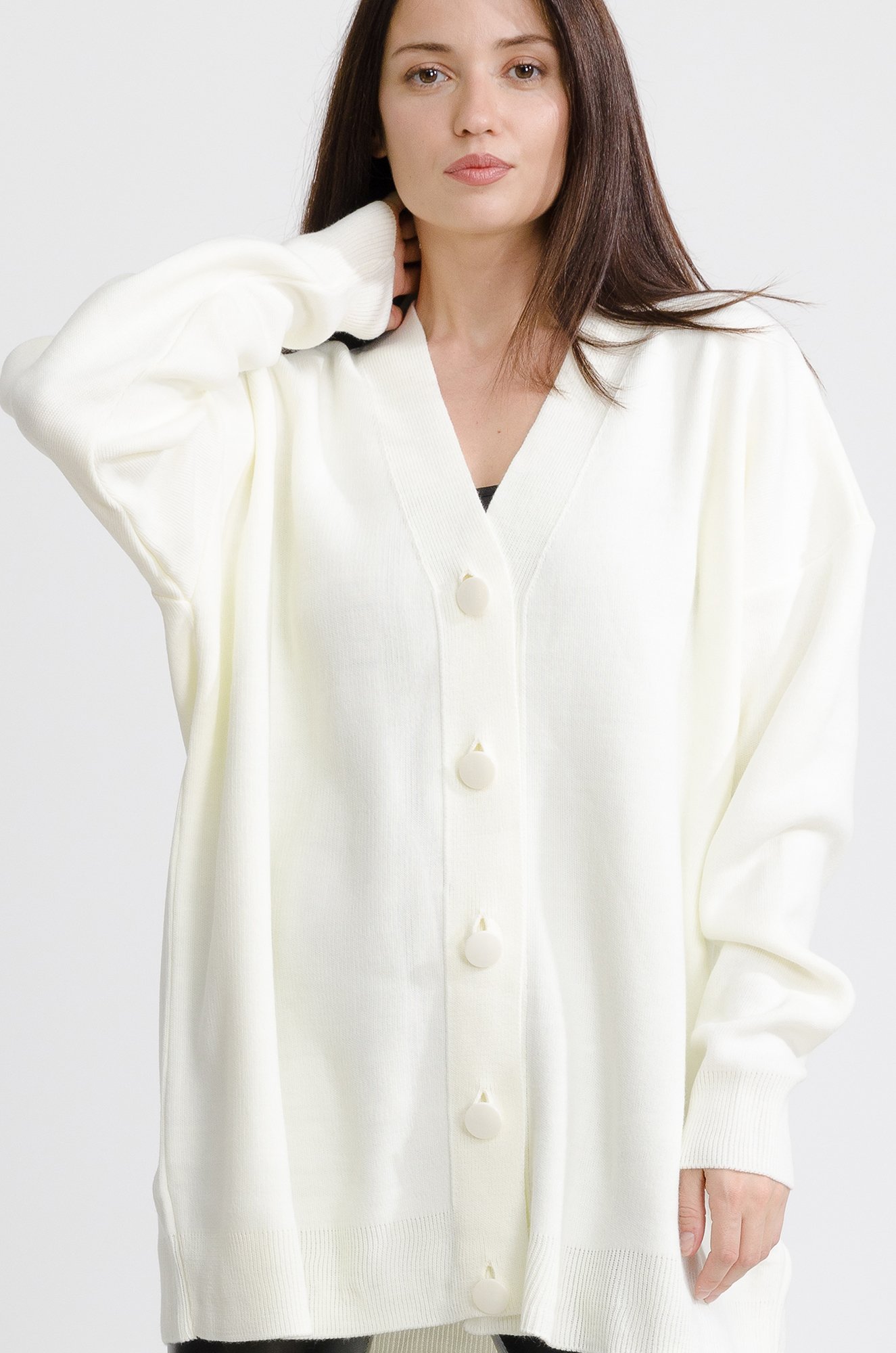 Женский удлиненный кардиган оверсайз на пуговицах Happyfox