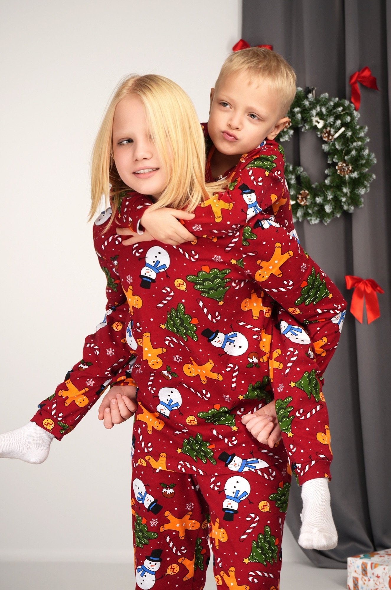 Детская новогодняя пижама Happyfox