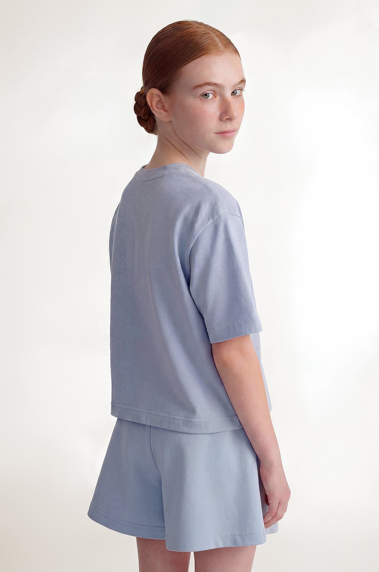 Костюм из футера для девочки оверсайз Happyfox