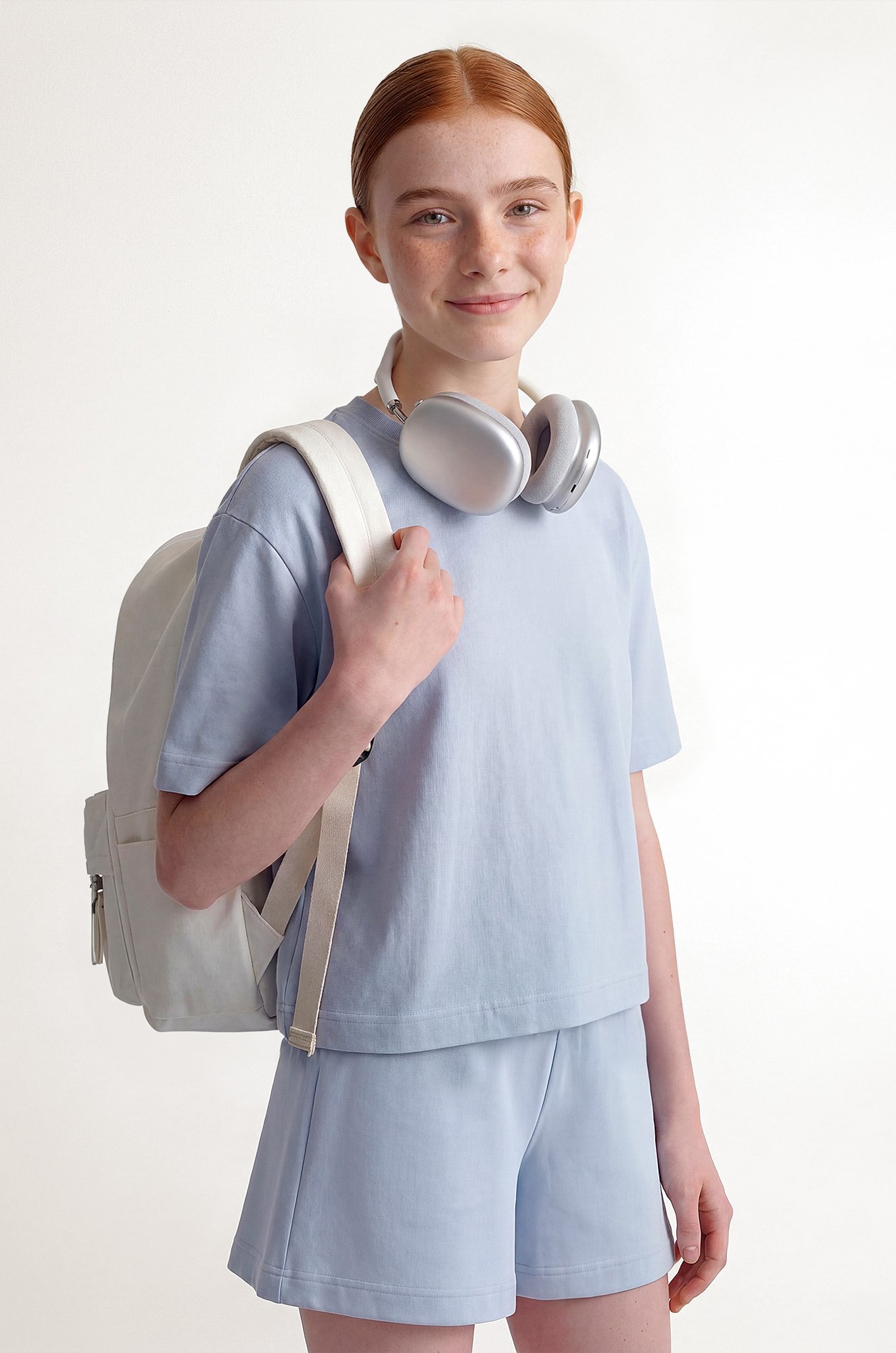 Костюм из футера для девочки оверсайз Happyfox