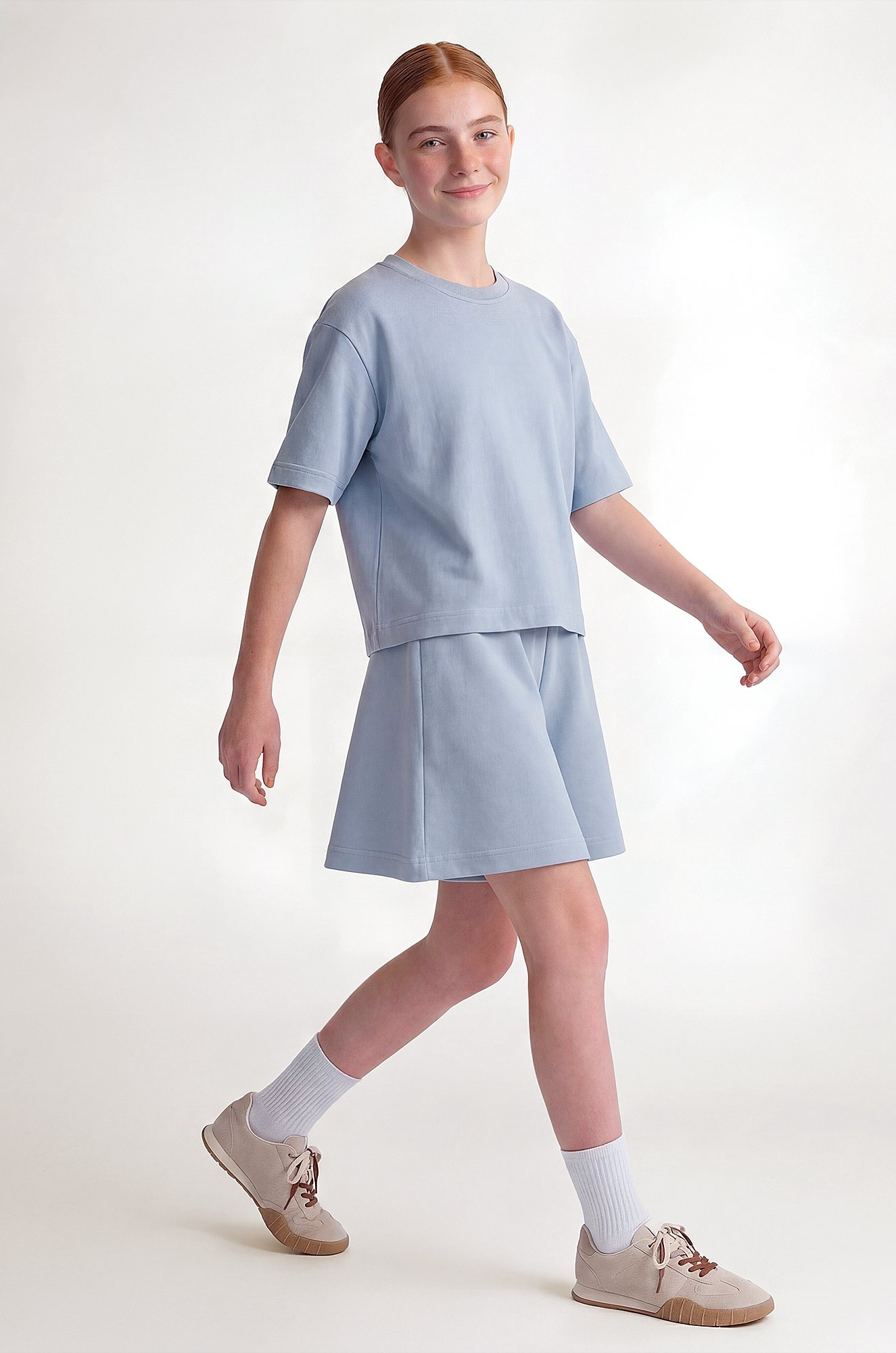 Костюм из футера для девочки оверсайз Happyfox