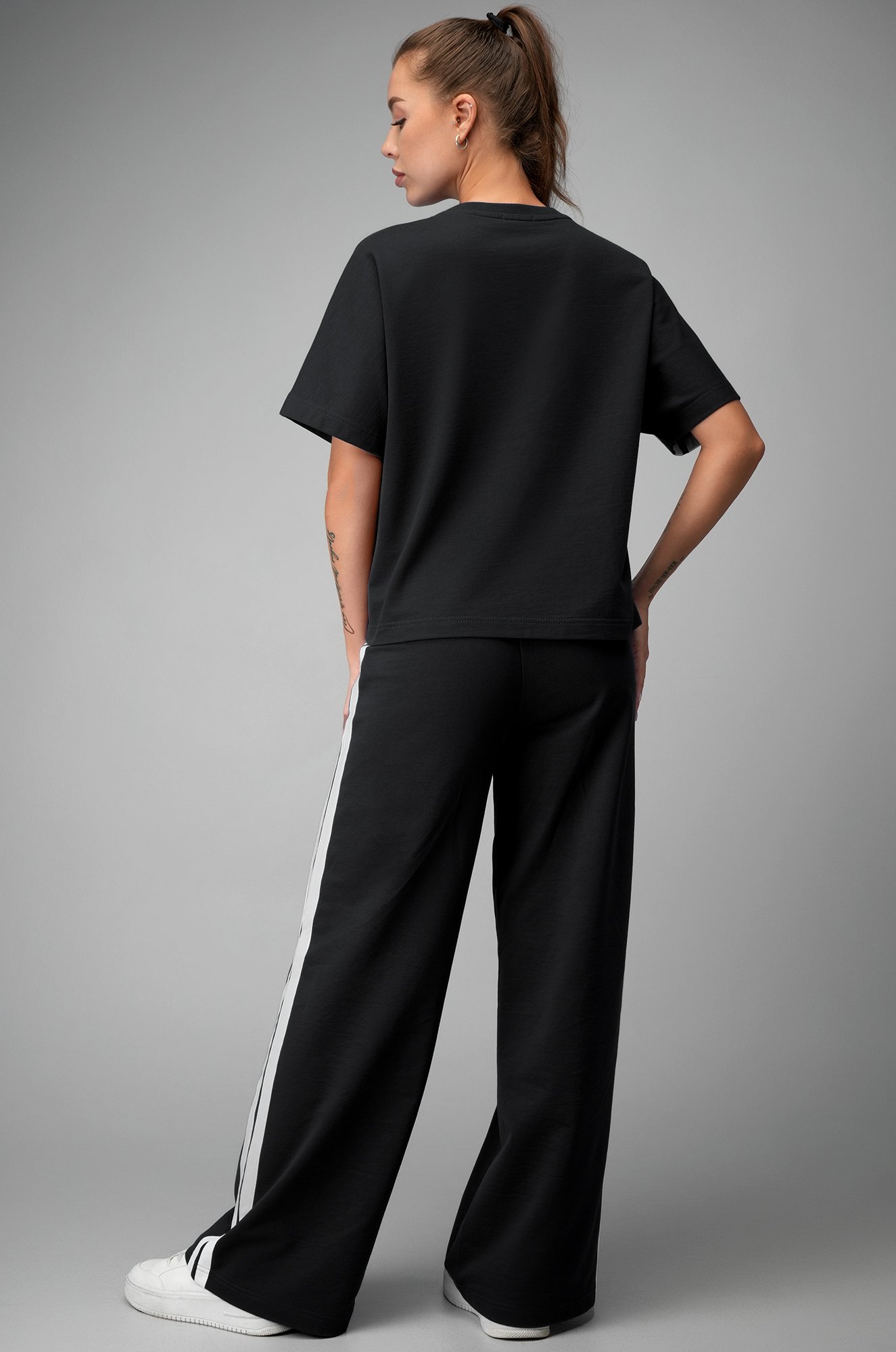 Женский костюм оверсайз из футера двухнитки Happyfox