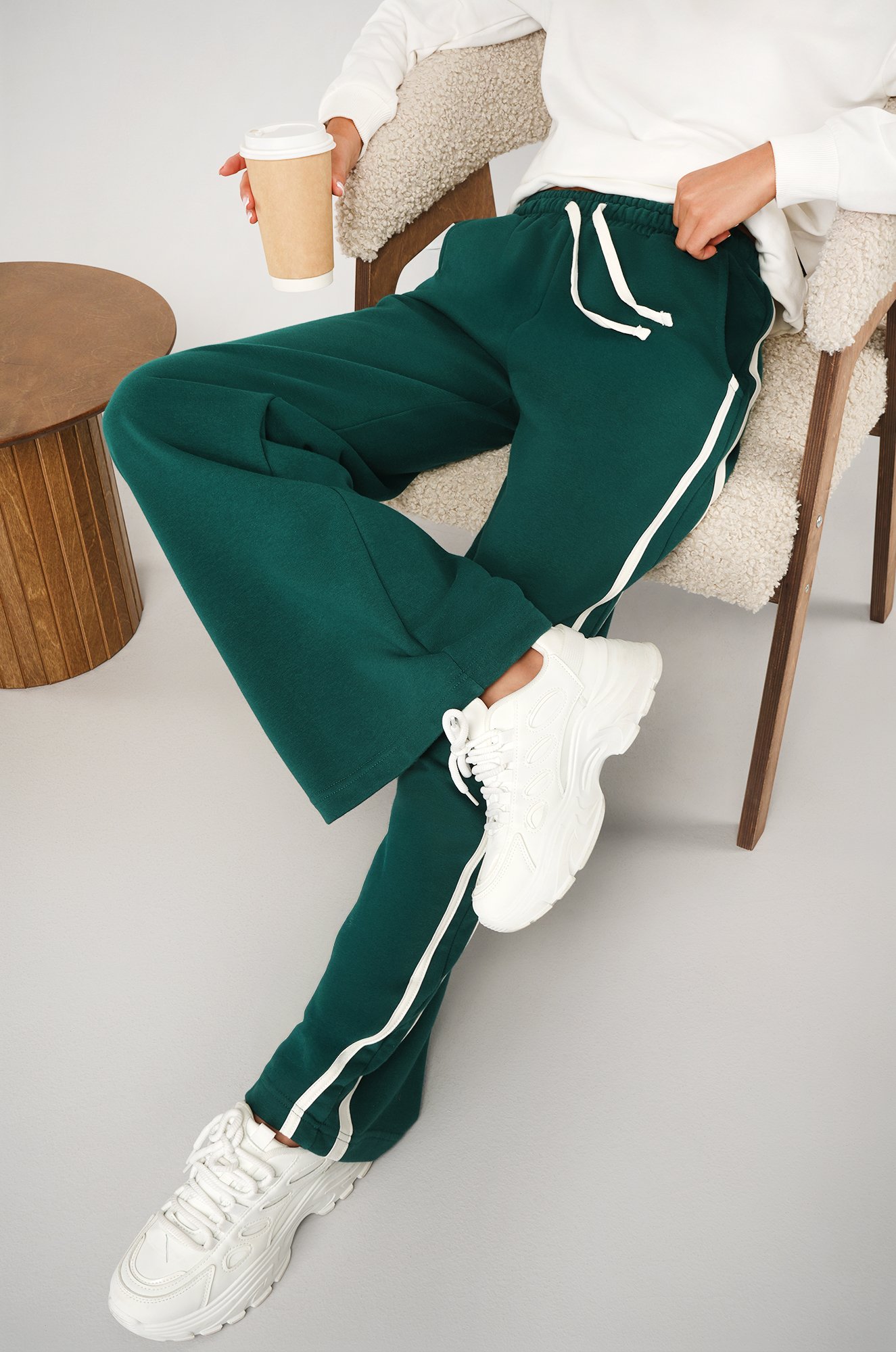 Женские брюки из футера двухнитки Happyfox