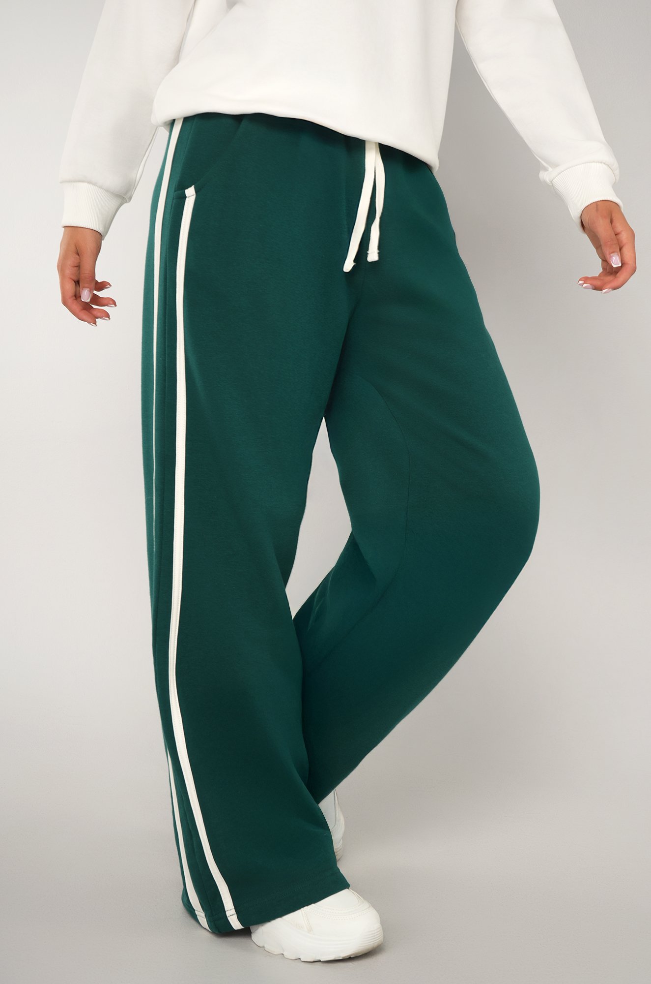 Женские брюки из футера двухнитки Happyfox