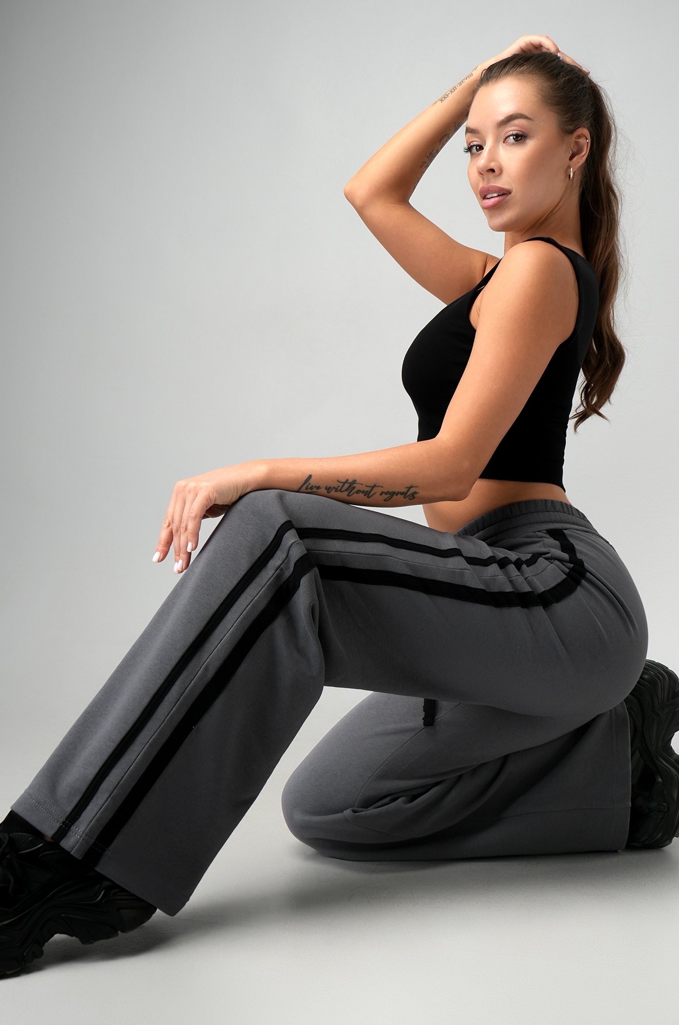 Женские брюки из футера двухнитки Happyfox