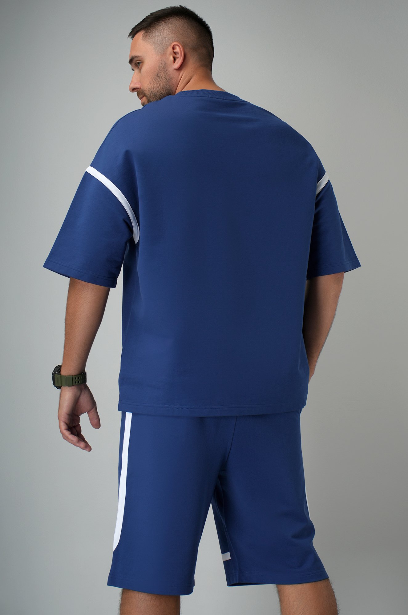 Мужской костюм оверсайз из футера двухнитки Happyfox