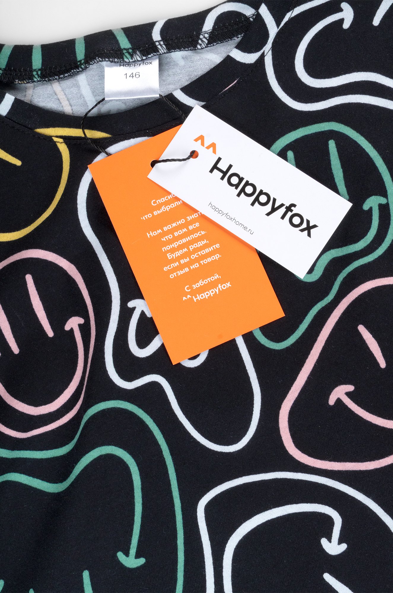 Хлопковая пижама для девочки с шортами Happyfox