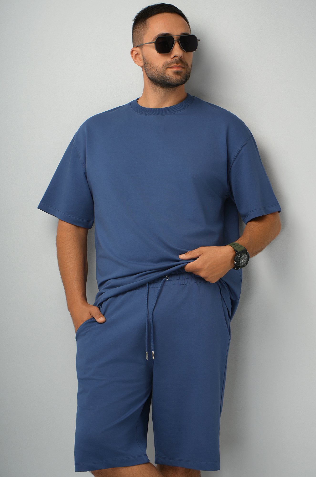 Мужской костюм оверсайз из футера двухнитки Happyfox