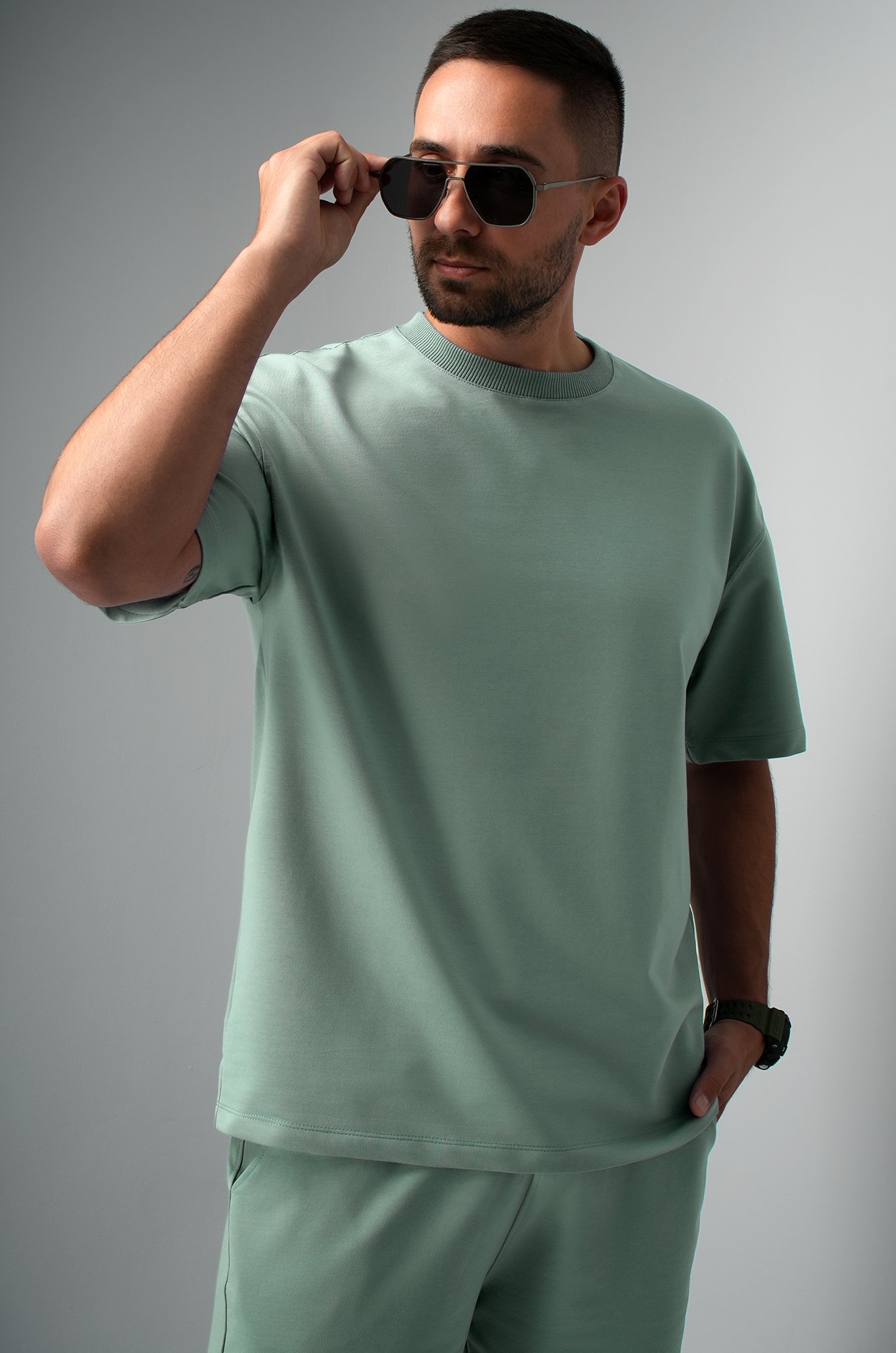 Мужской костюм оверсайз из футера двухнитки Happyfox