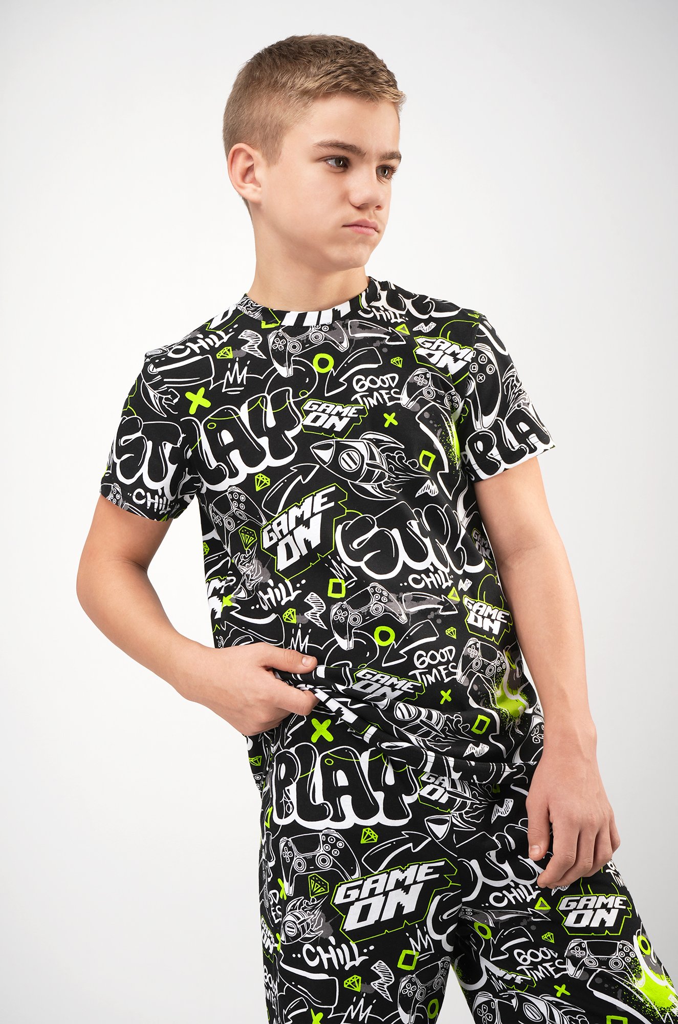 Хлопковый костюм для мальчика Happyfox