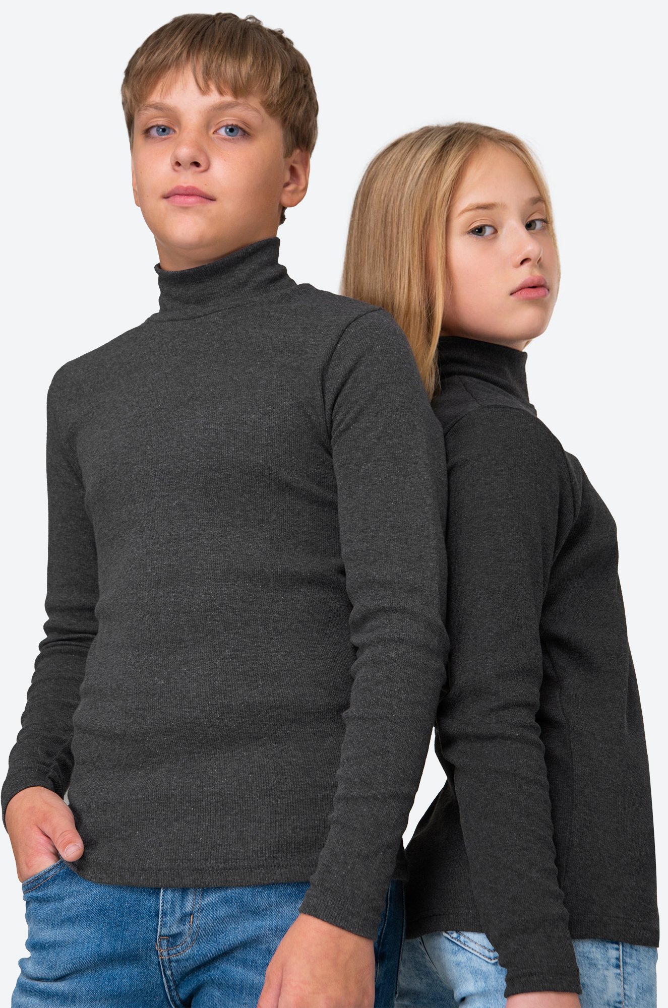 Детская базовая водолазка в рубчик Happyfox