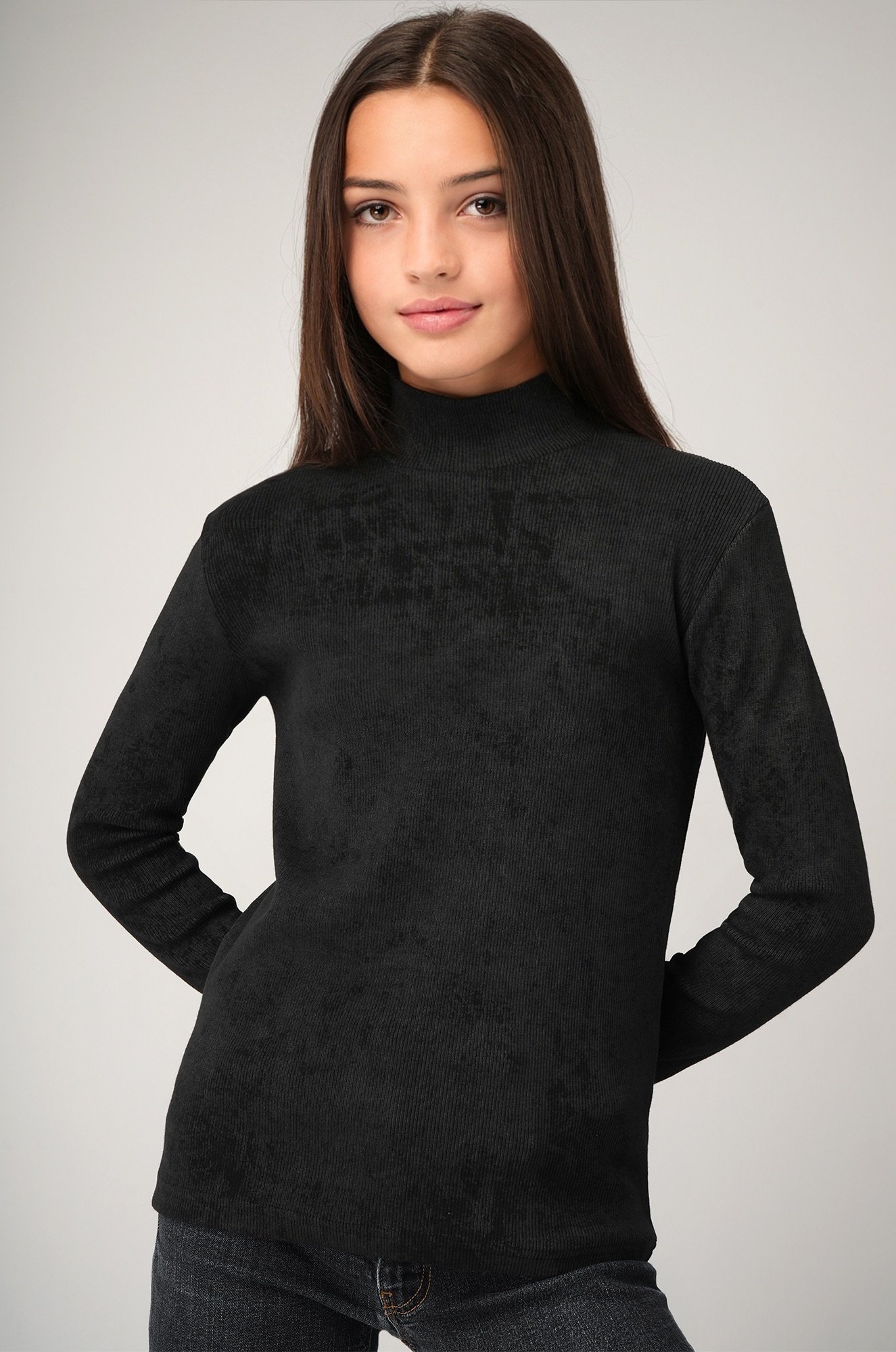 Детская базовая водолазка в рубчик Happyfox