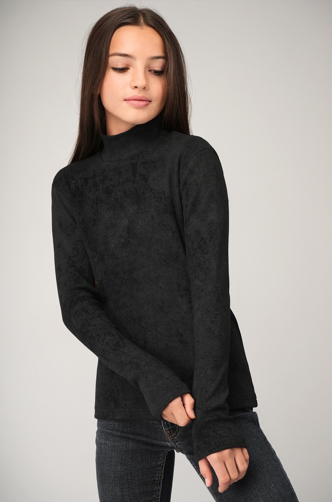 Детская базовая водолазка в рубчик Happyfox