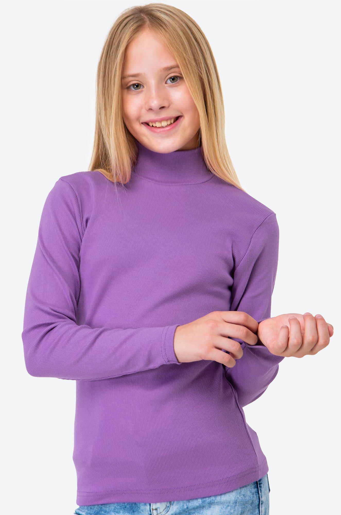 Детская базовая водолазка в рубчик Happyfox