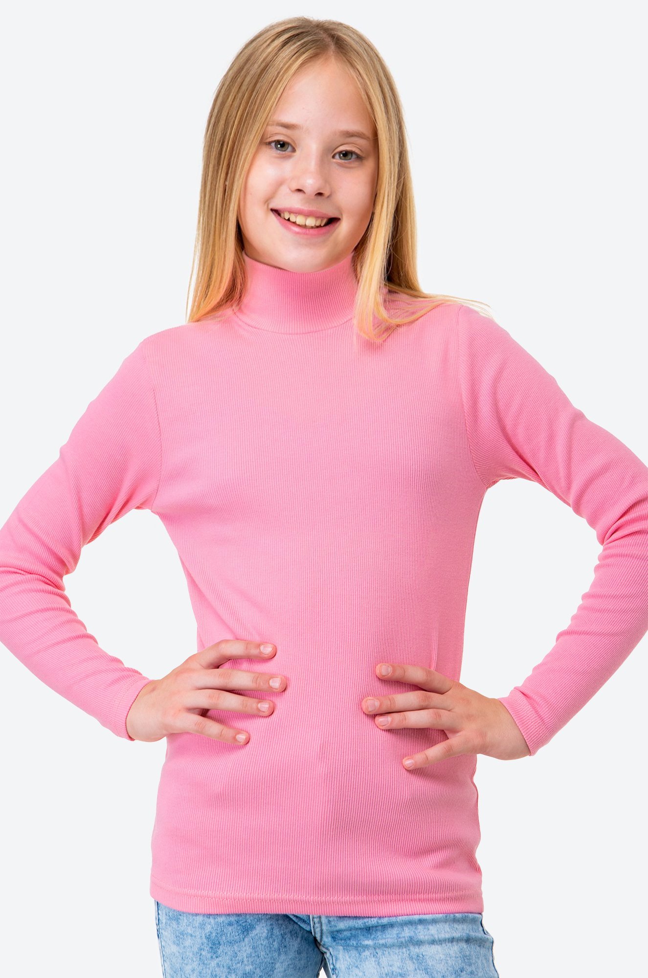 Детская базовая водолазка в рубчик Happyfox