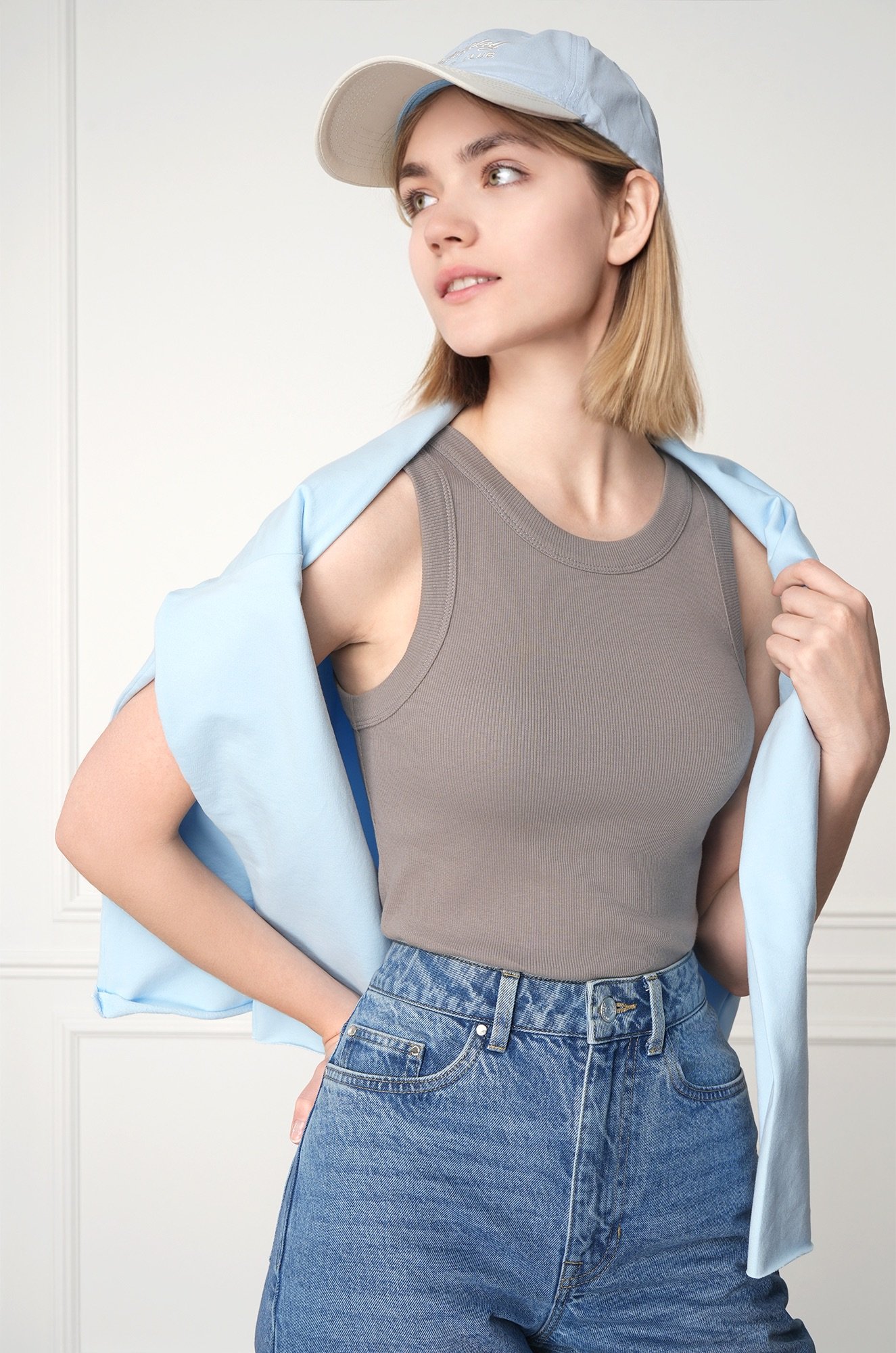 Женская майка-топ в рубчик Happyfox