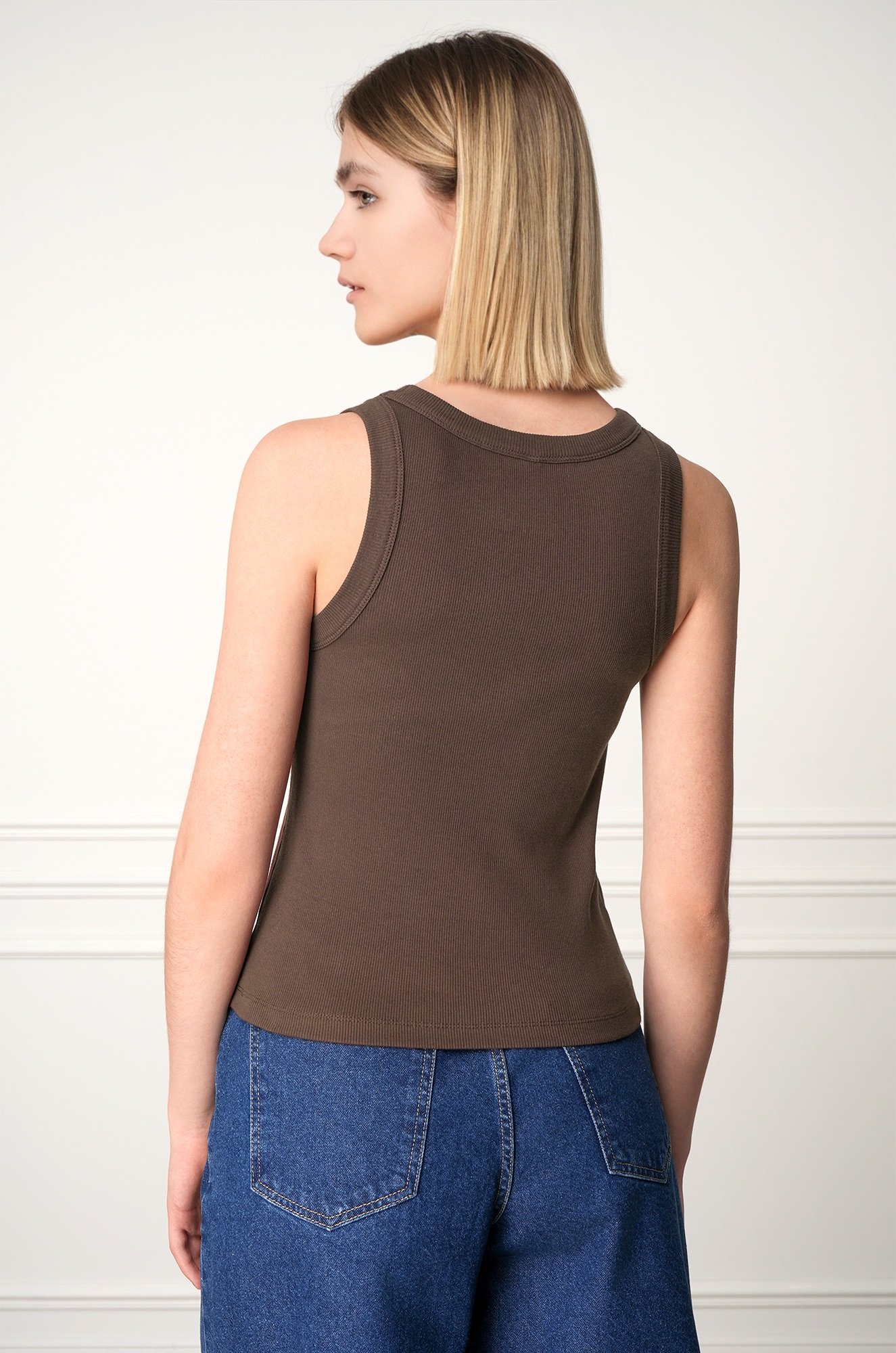 Женская майка-топ в рубчик Happyfox