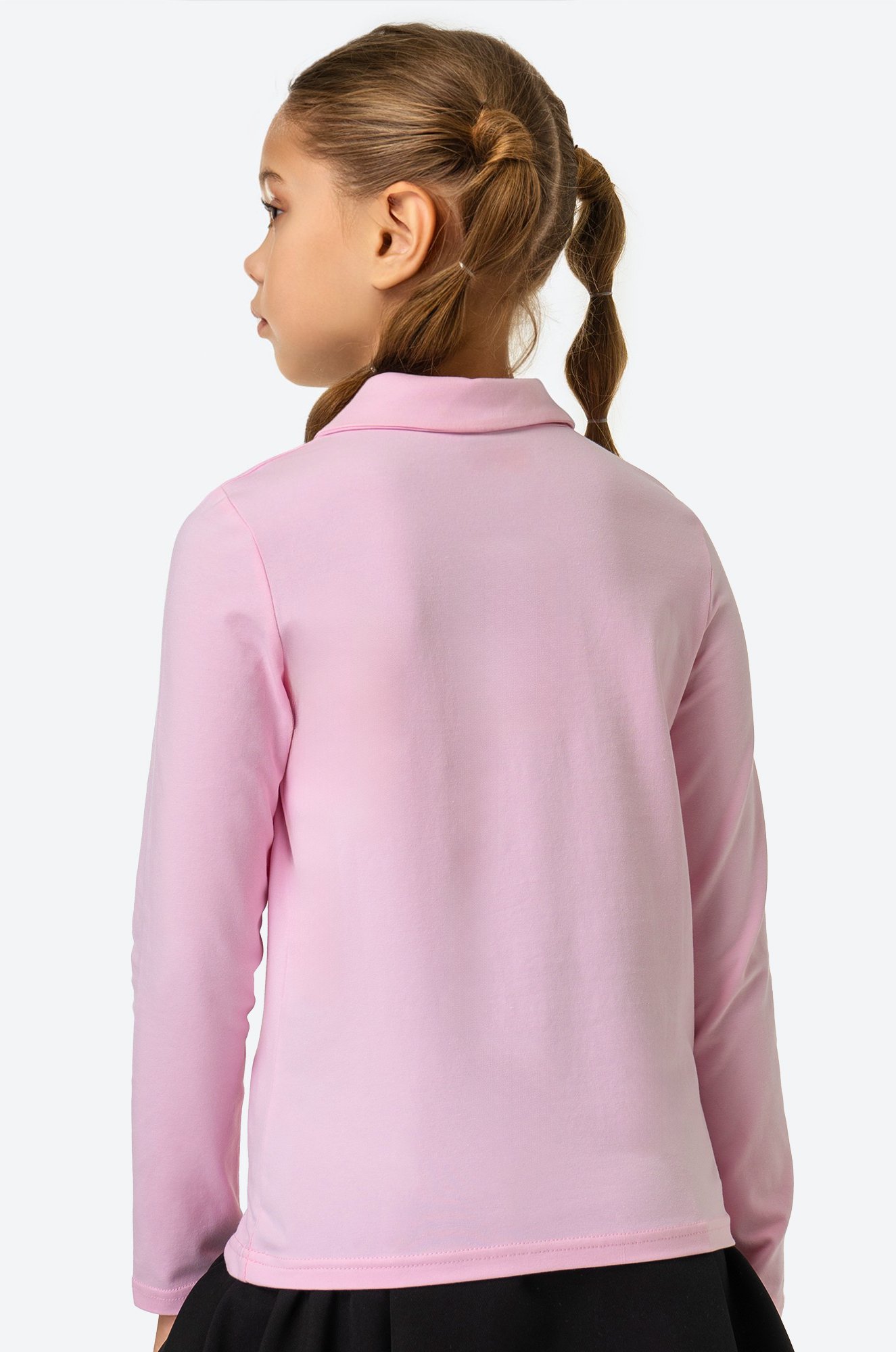 Блузка-поло для девочки с длинным рукавом Happy Fox
