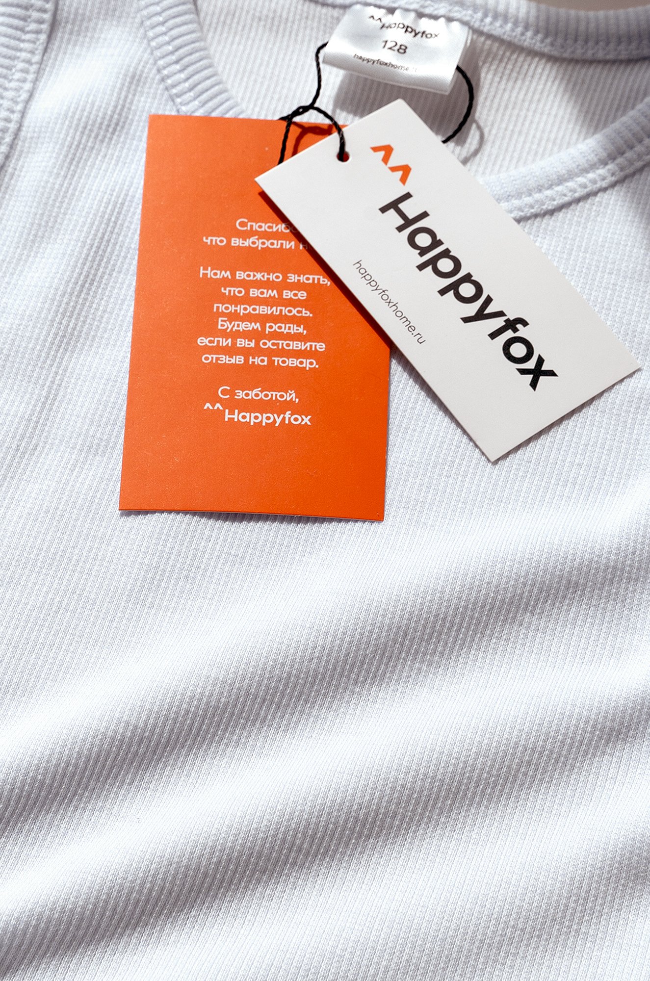 Майка-топ в рубчик для девочки Happyfox