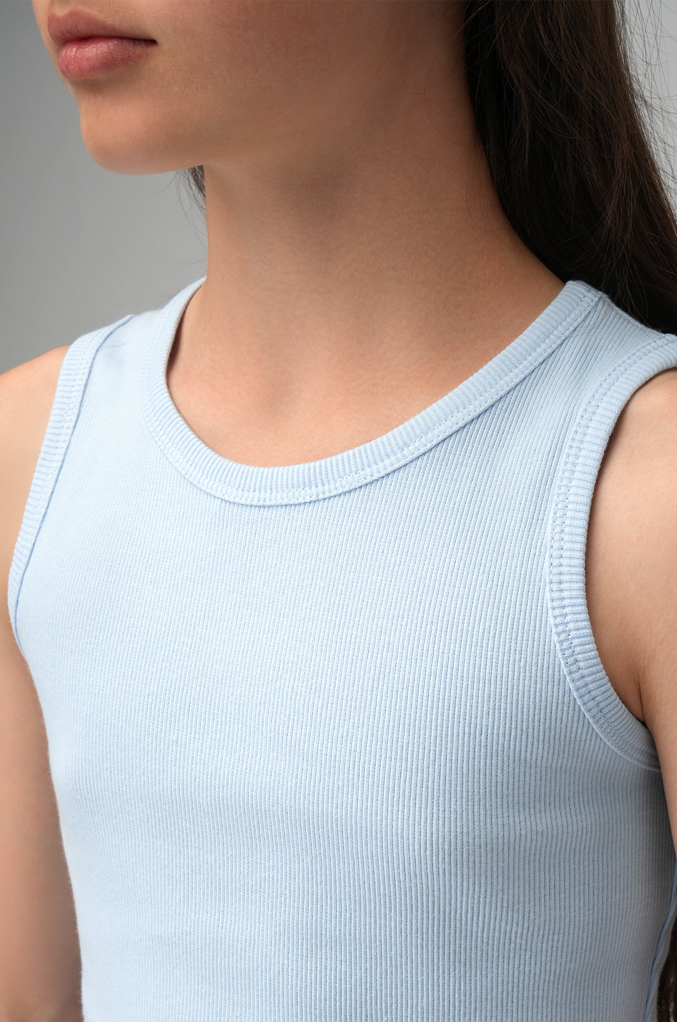 Майка-топ в рубчик для девочки Happyfox