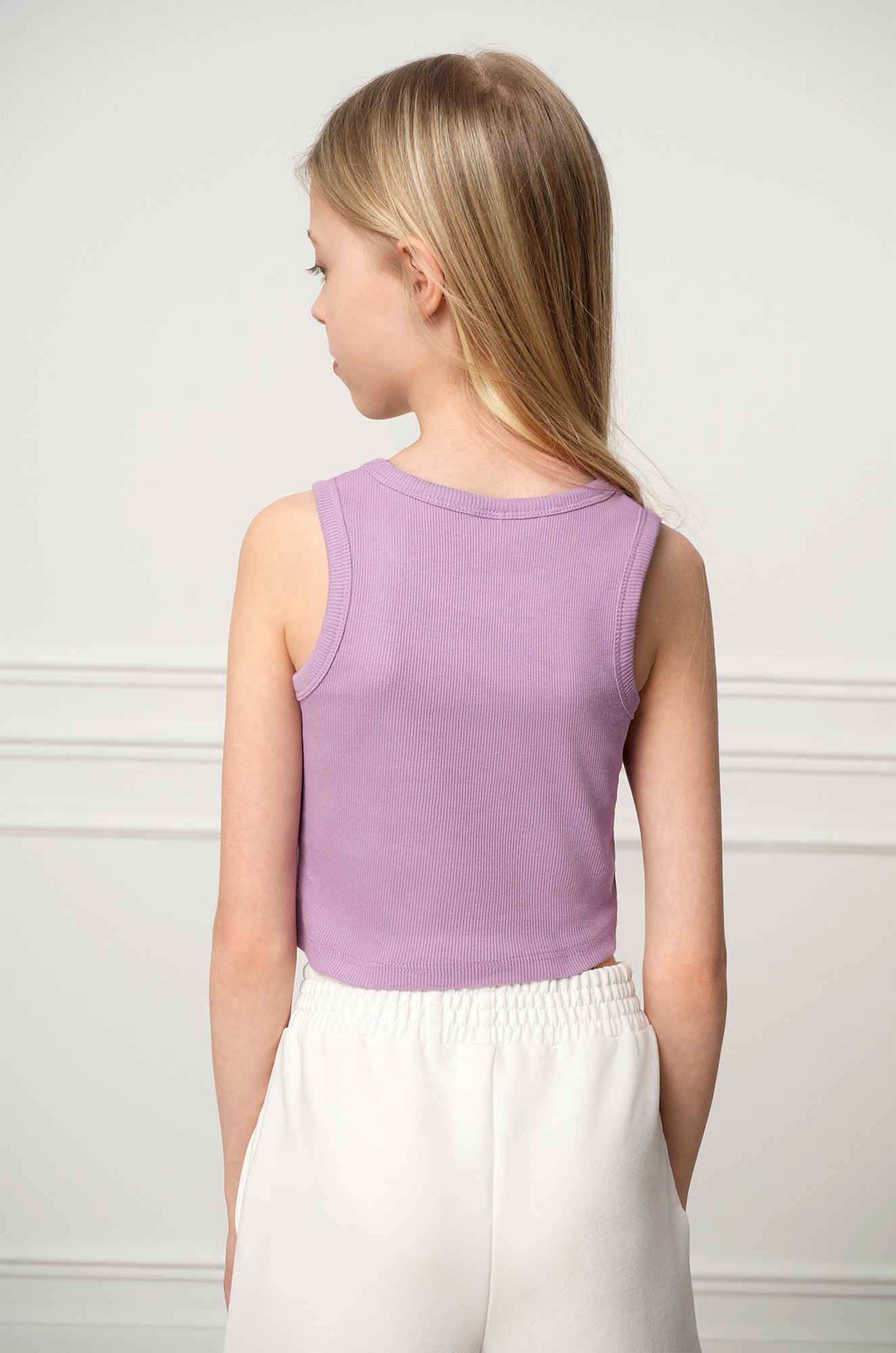 Майка-топ в рубчик для девочки Happyfox