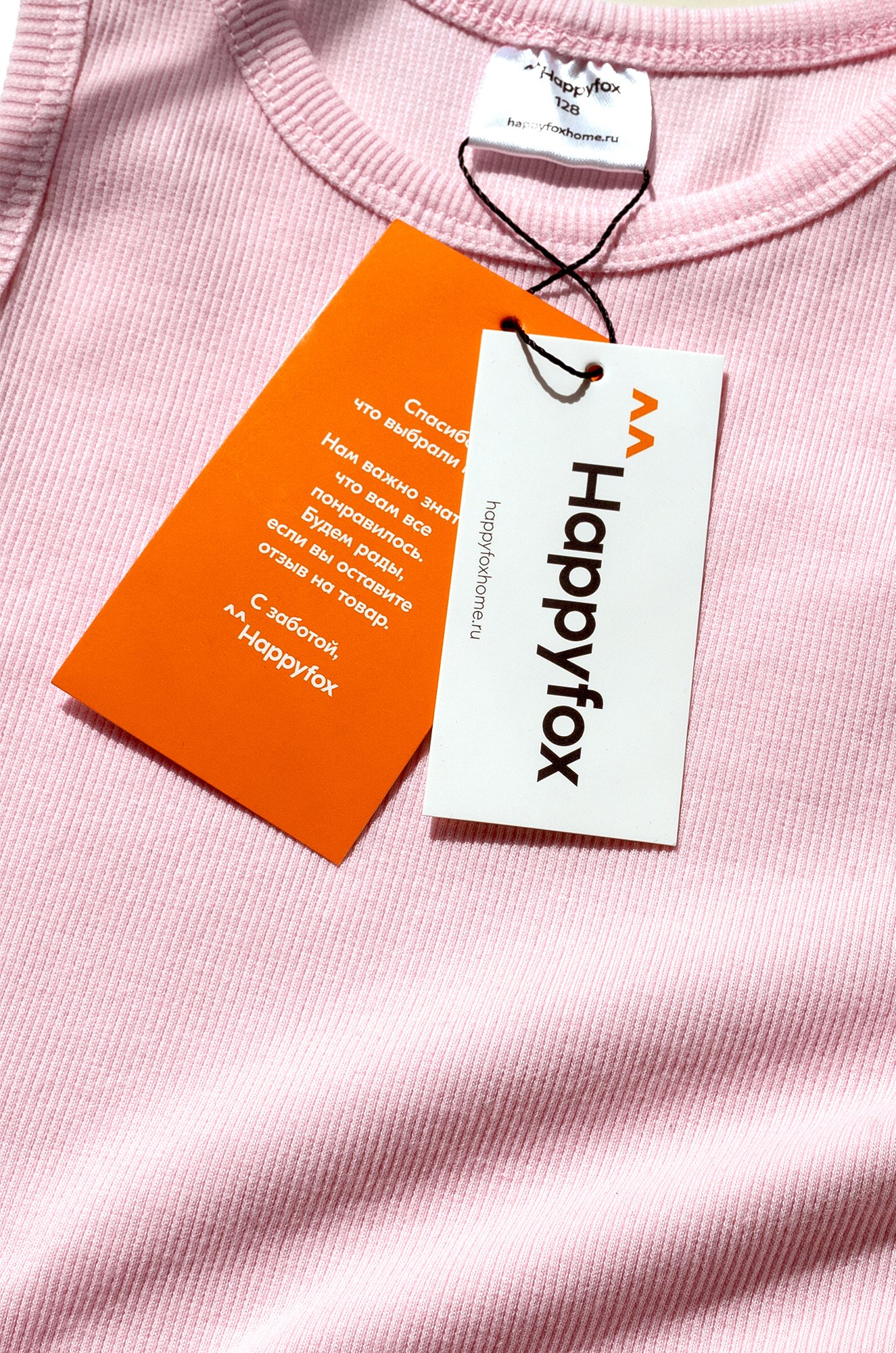 Майка-топ в рубчик для девочки Happyfox