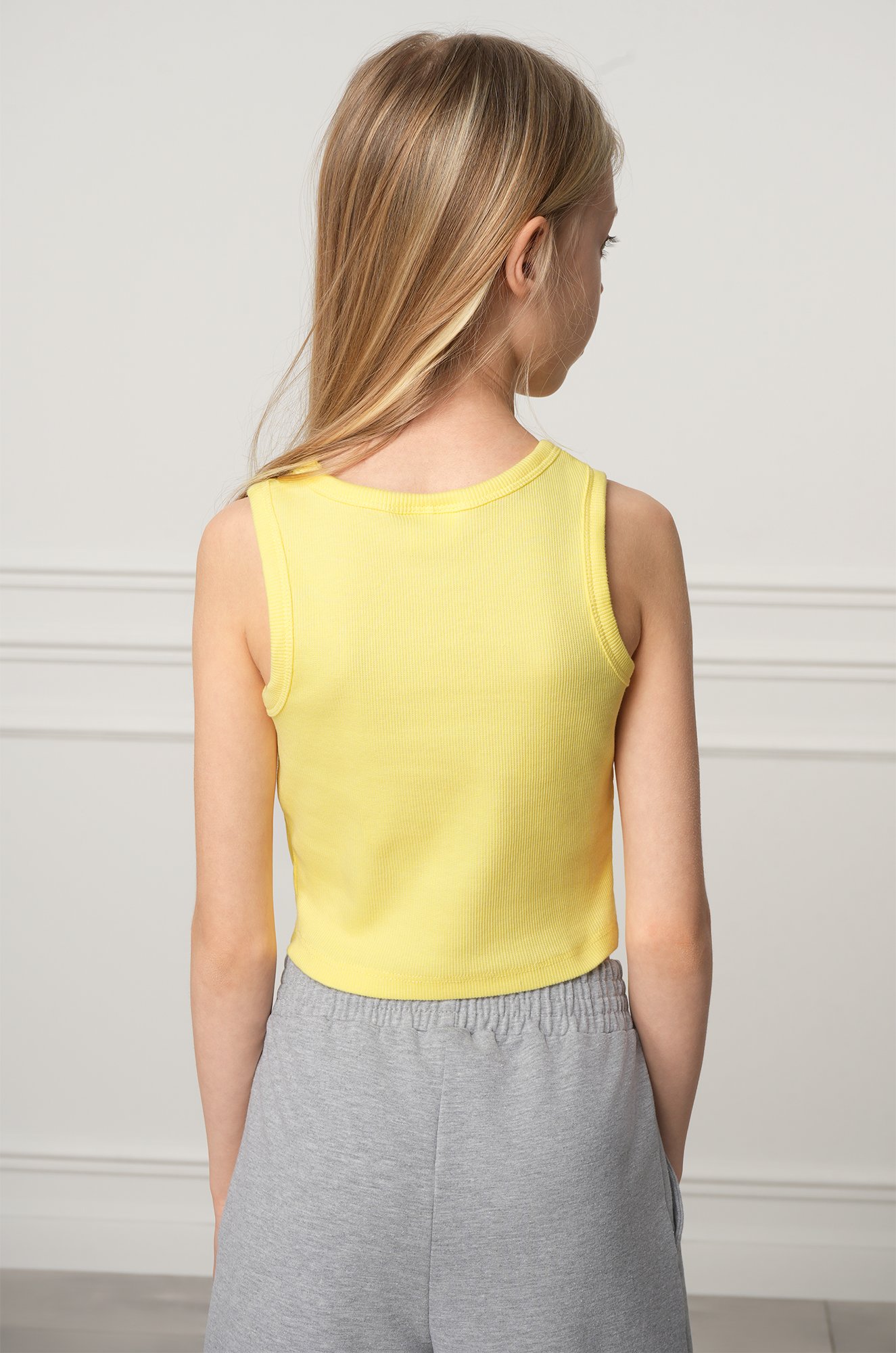 Майка-топ в рубчик для девочки Happyfox