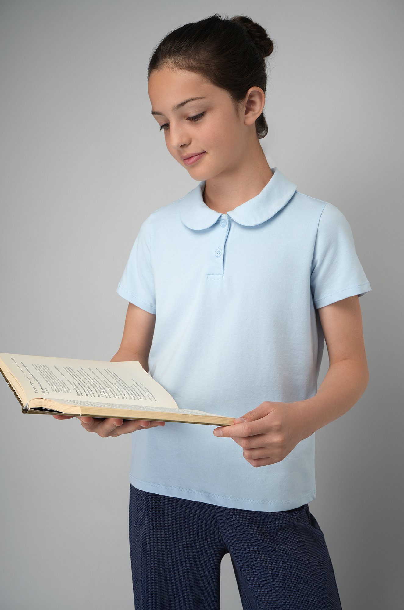 Блузка-поло с коротким рукавом для девочки Happyfox