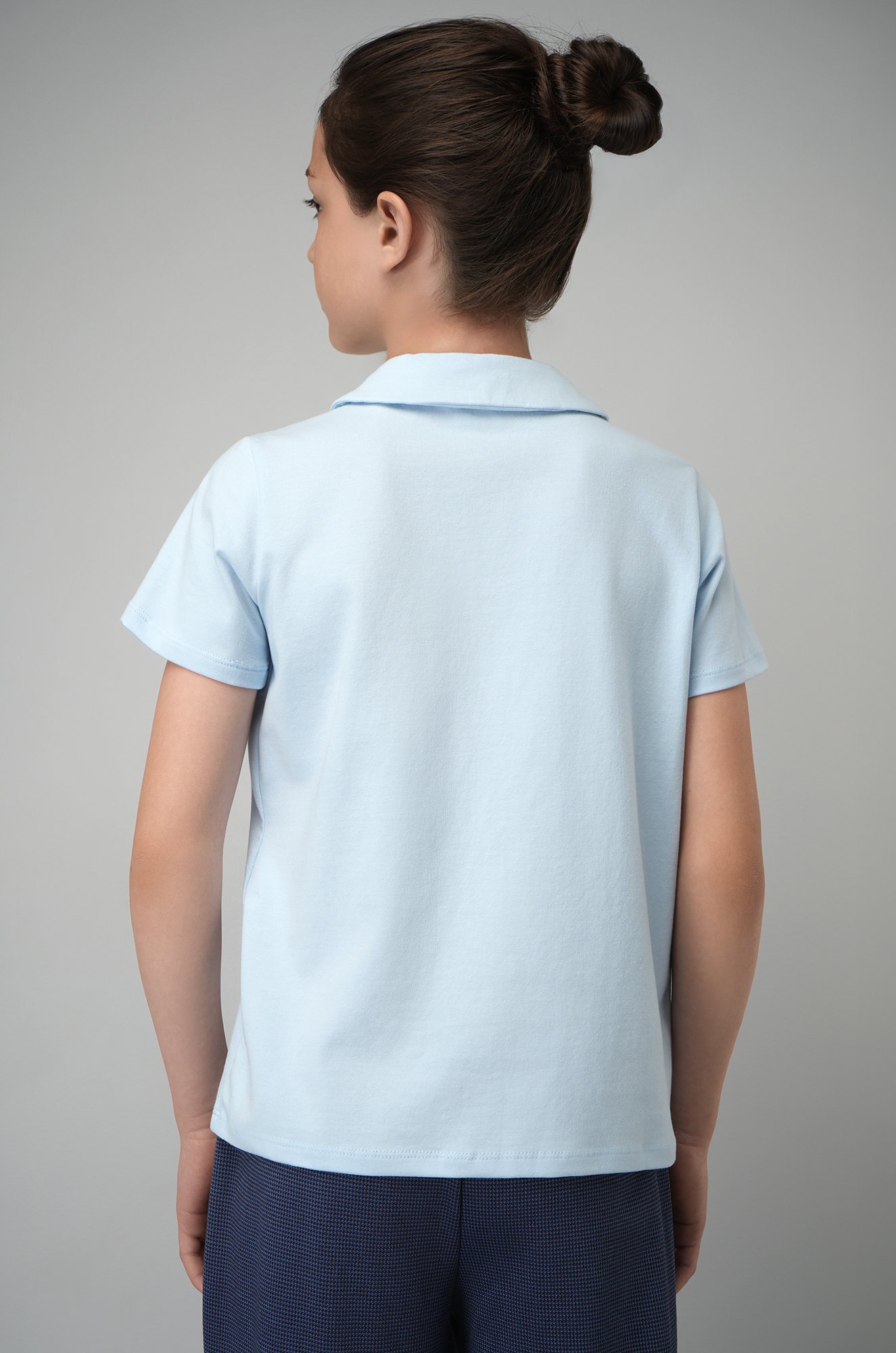 Блузка-поло с коротким рукавом для девочки Happyfox